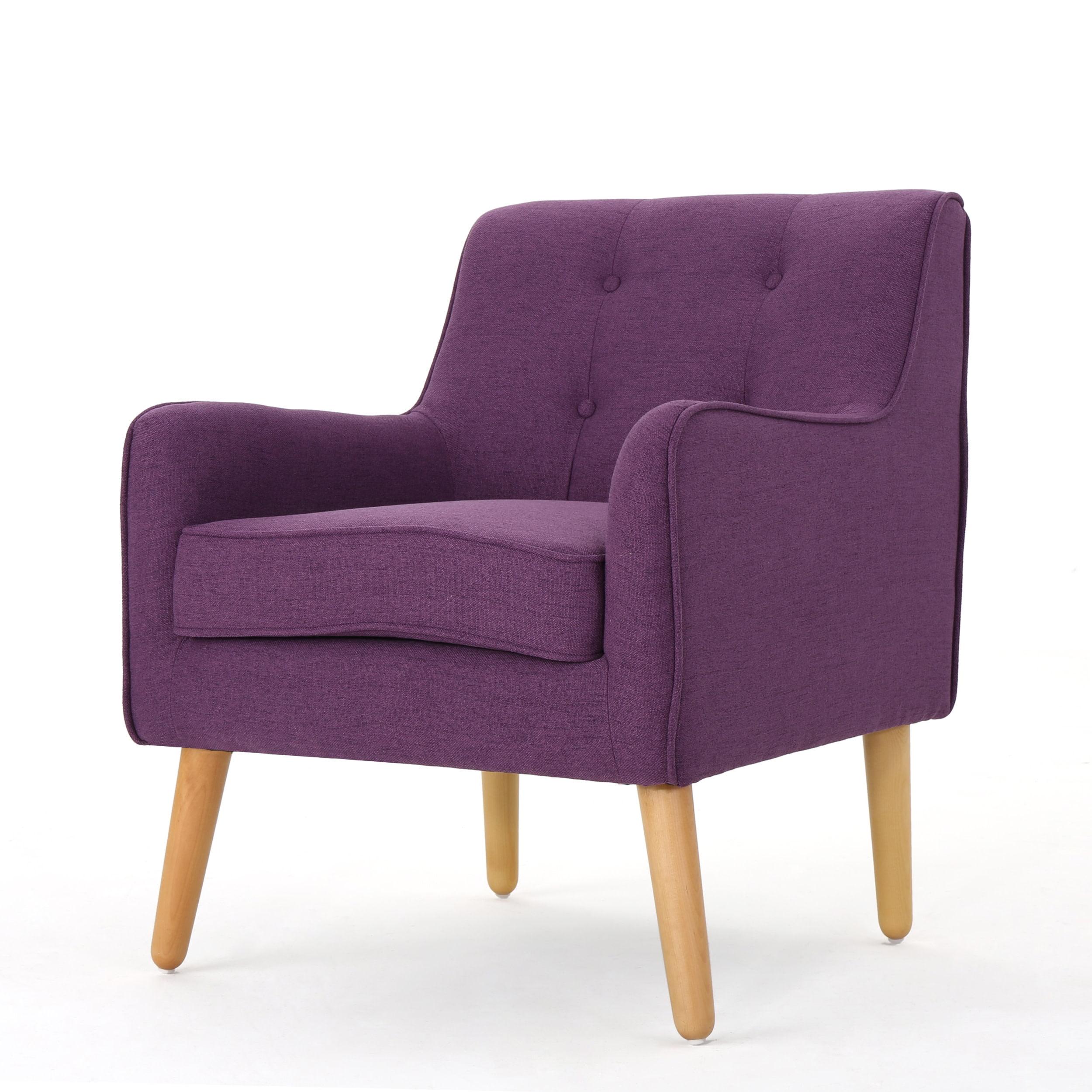 Felicity Mid-Century Armchair Purple - Christopher Knight Home: Tufted, Upholstered, Comfortable for Reading & Living Room