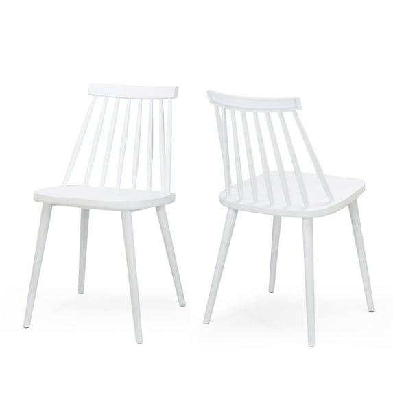 Gracie Oaks Farmhouse Spindle Back Dining Chairs,Set Of 2