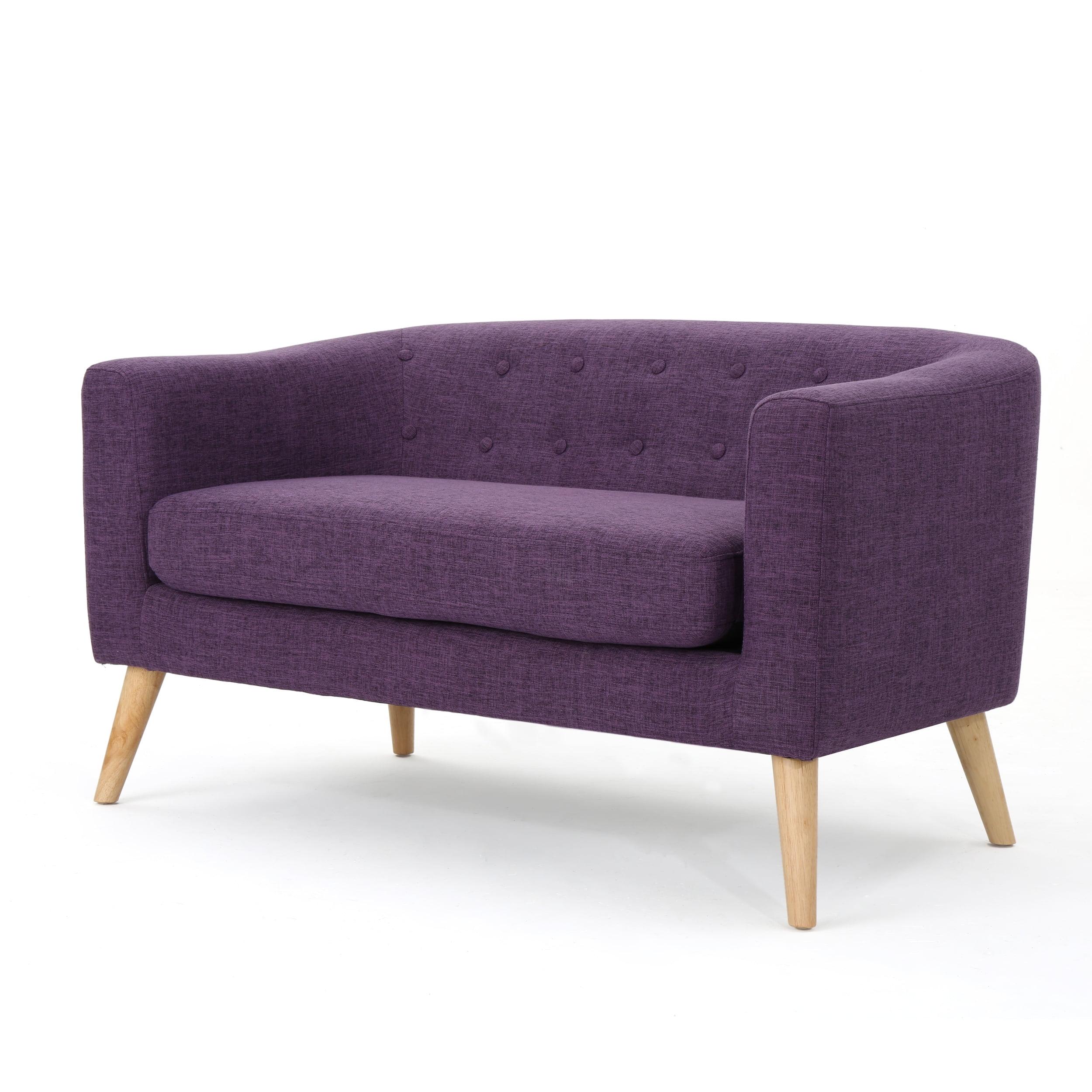 Bridie Mid-Century Loveseat Muted Purple - Christopher Knight Home: Stylish 2-Seater, Polyester Upholstery, Hardwood Frame
