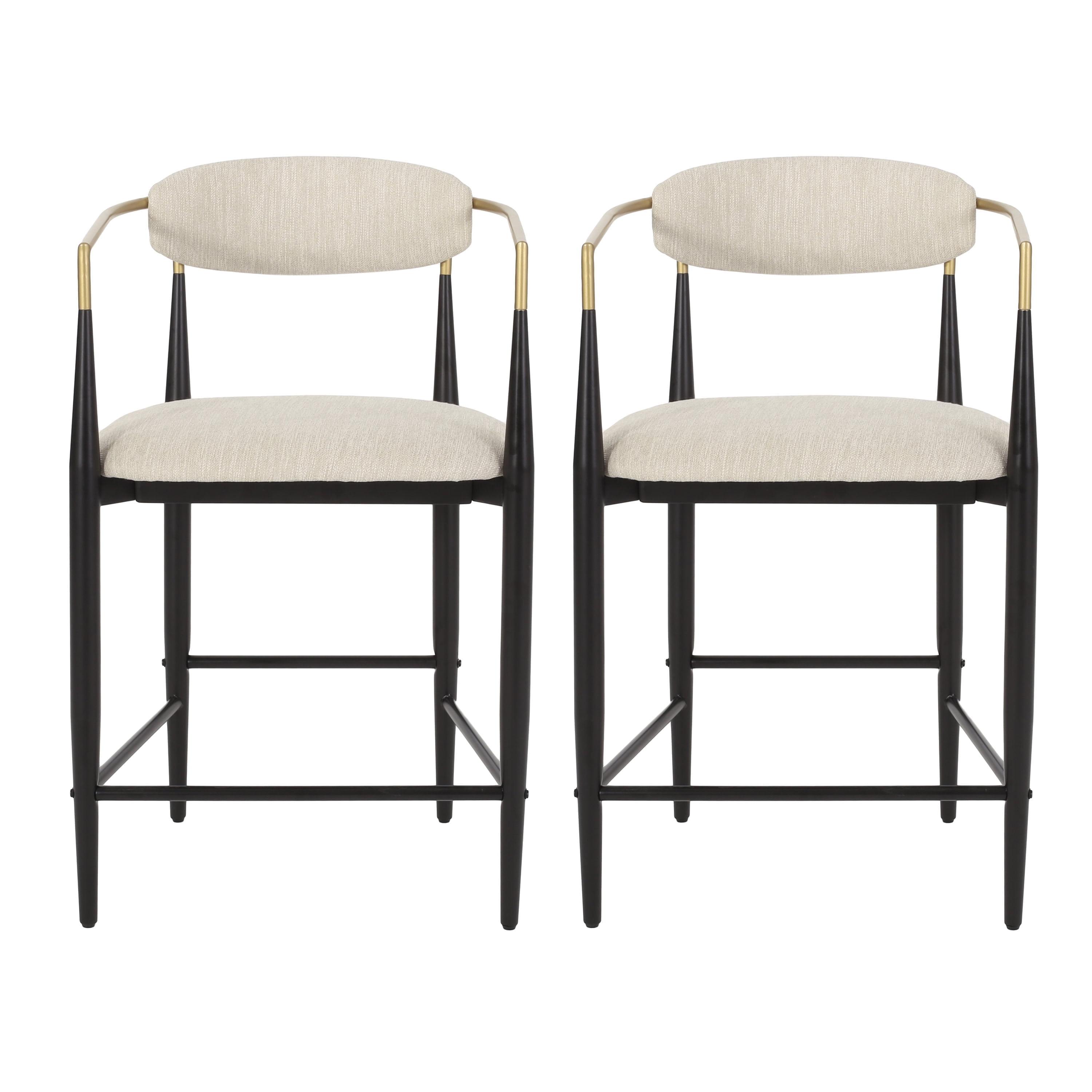Willa Arlo™ Interiors Maconay Upholstered Counter Stool with Metal Frame (Set of 2)