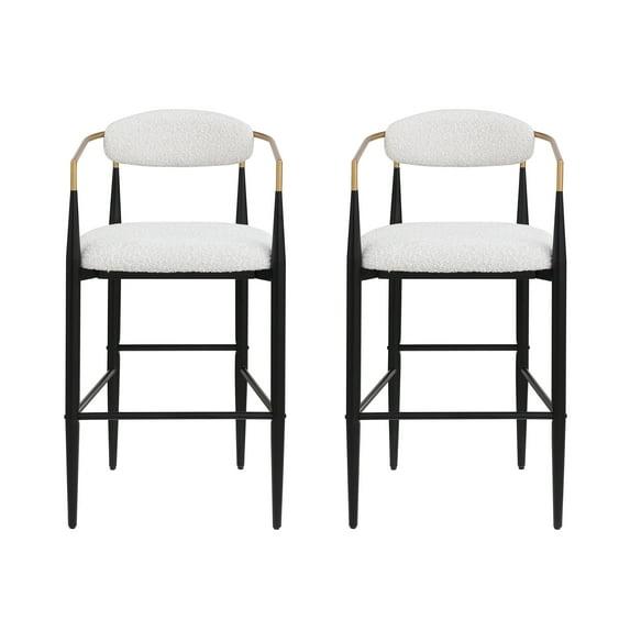 Willa Arlo™ Interiors Maconay Upholstered Counter Stool with Metal Frame (Set of 2)