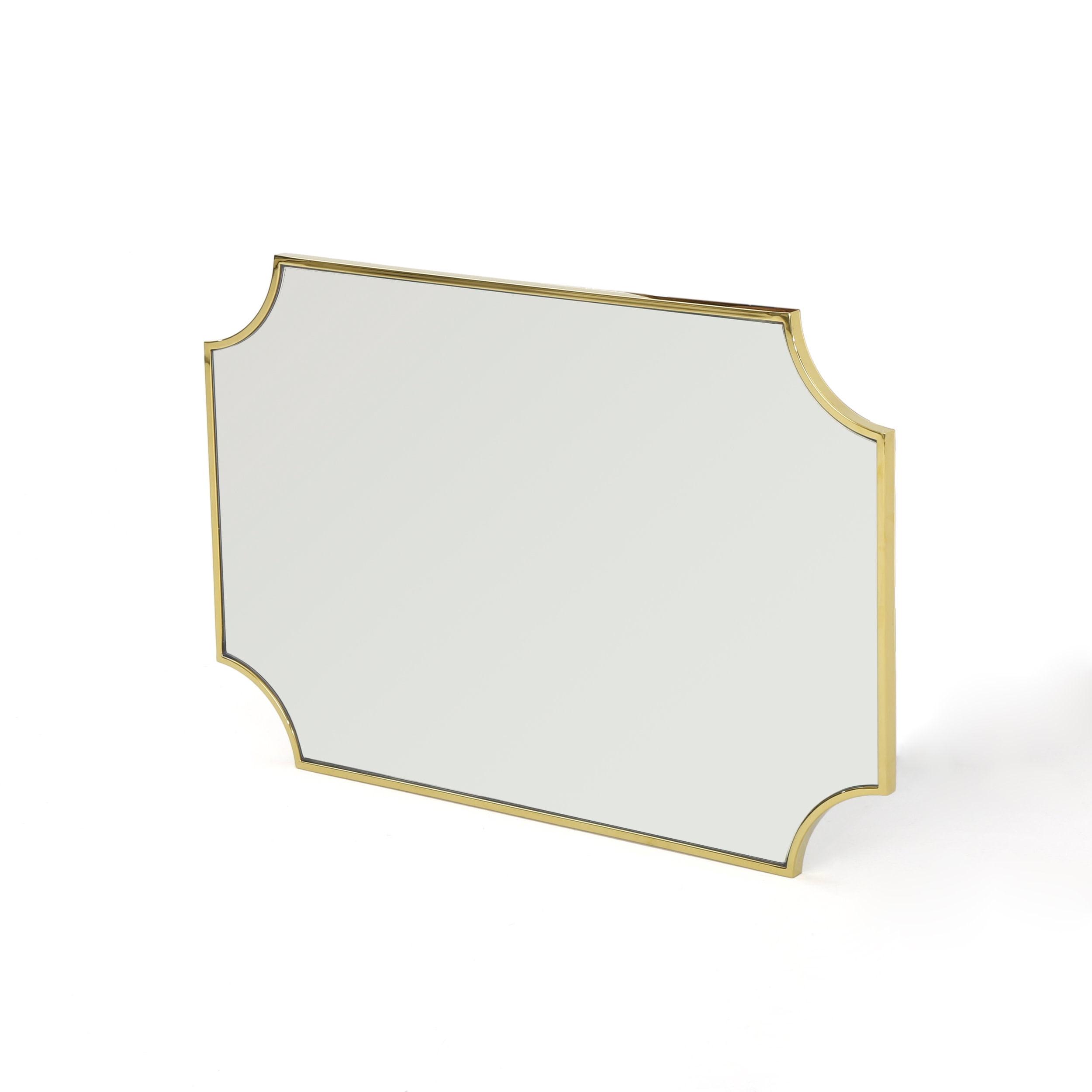 GDF Studio Estelle Glam Stainless Steel Wall Mirror, Gold