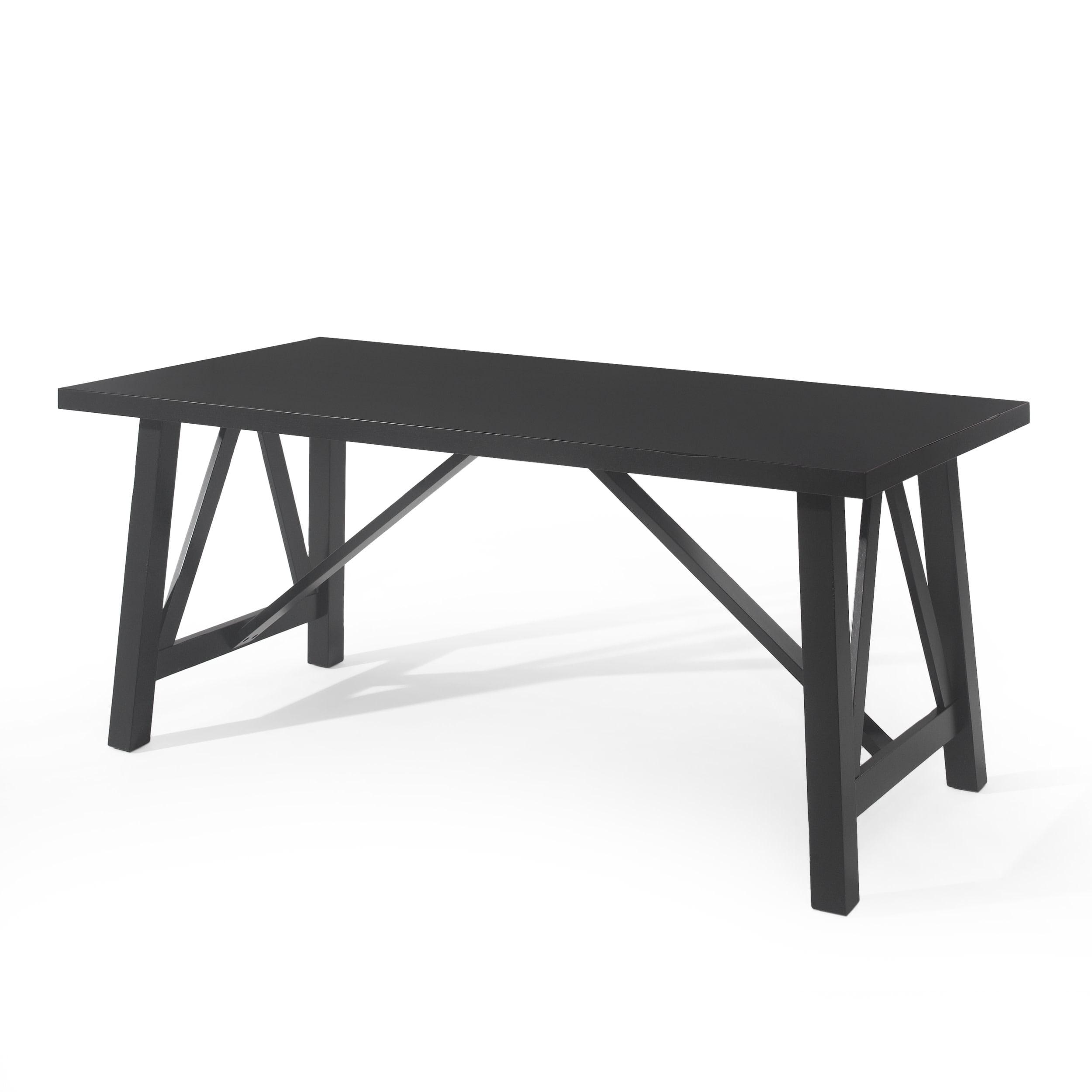 Grover Black Farmhouse Wood Dining Table