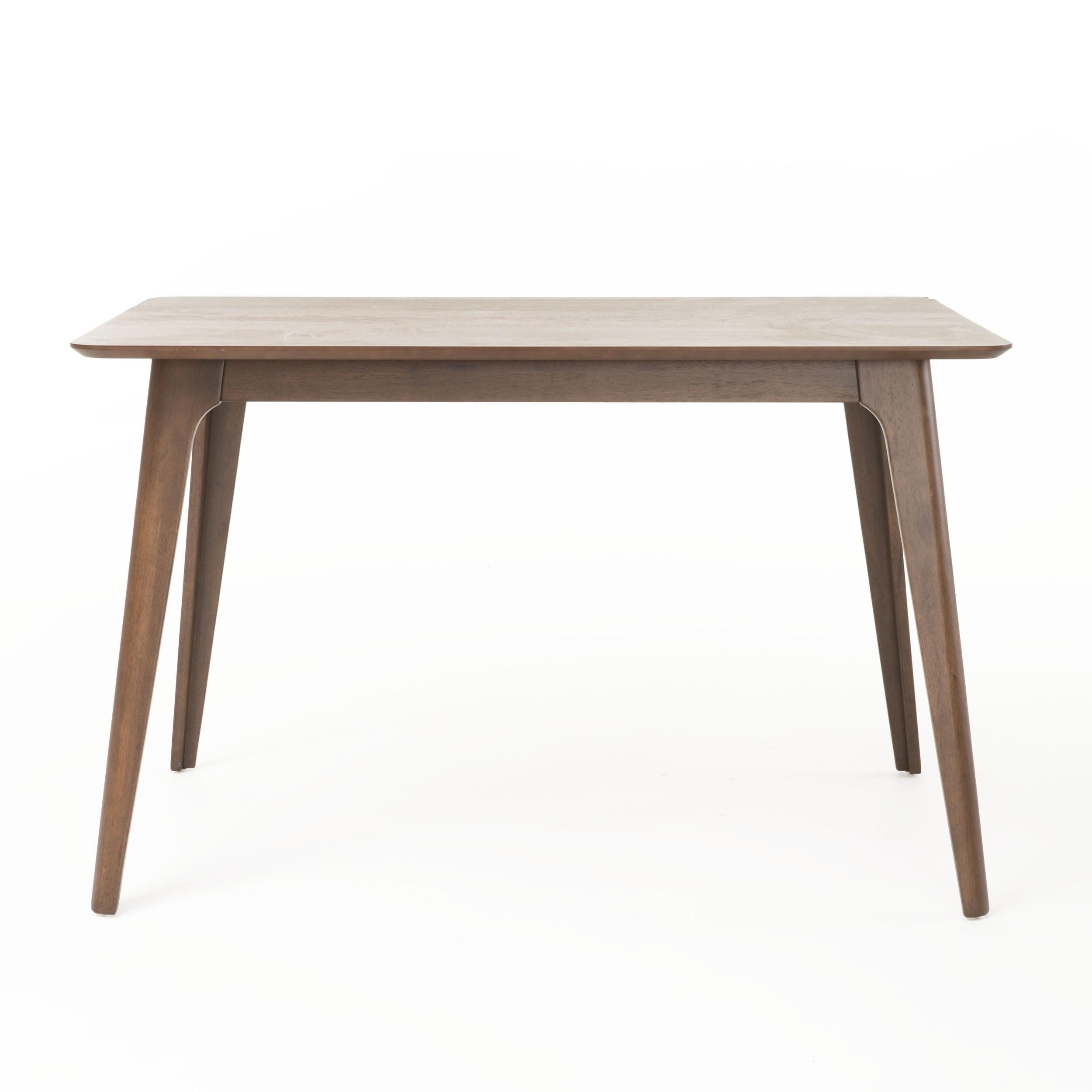 Walnut Mid-Century Modern Rectangular Wood Dining Table