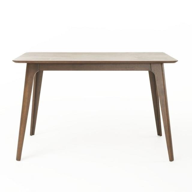 Gideon Dining Table - Natural Walnut - Christopher Knight Home: Scandinavian Style, Seats 4, Rubberwood Frame