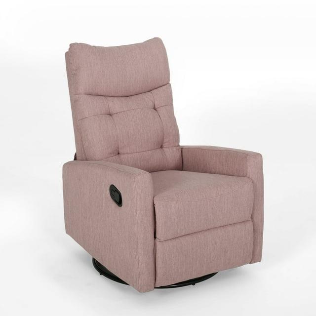 Woodglen Contemporary Glider Swivel Recliner Light Blush - Christopher Knight Home: Nursery-Suitable, Plush Comfort