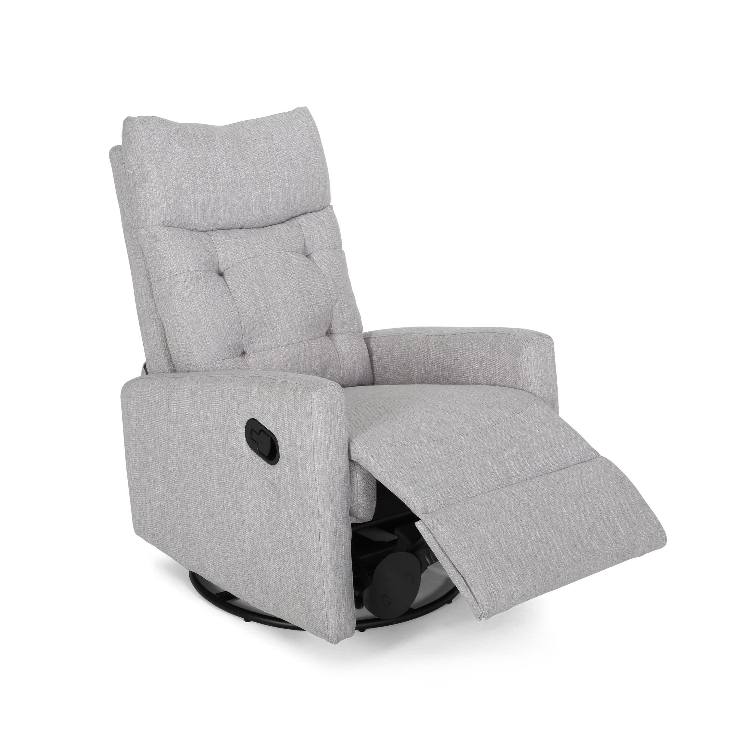 Woodglen Contemporary Glider Swivel Recliner Light Gray - Christopher Knight Home