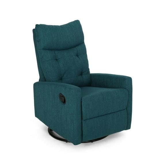 Woodglen Contemporary Glider Swivel Recliner Teal: Plush, Tufted - Christopher Knight Home
