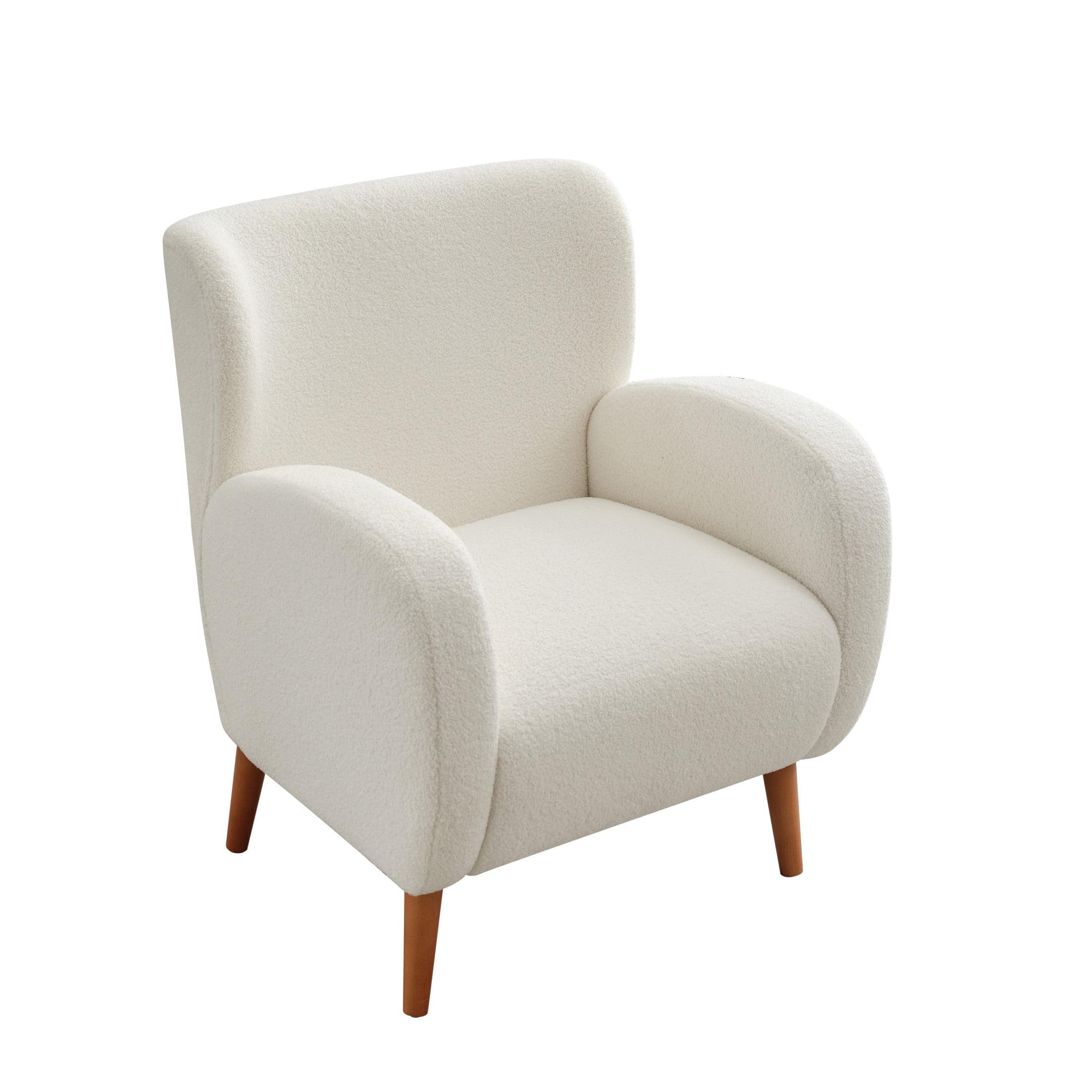 Wesley Boucle Upholstered Wing Back Lounge Chair