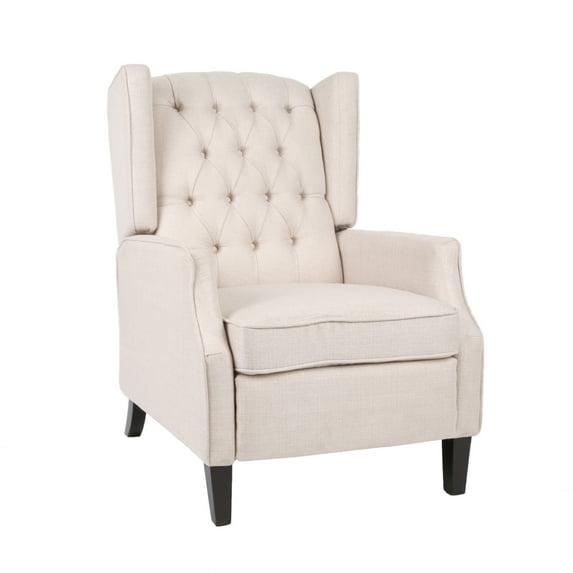 Keating Traditional Wingback Recliner: Pushback, Tufted, Plywood Frame - Christopher Knight Home