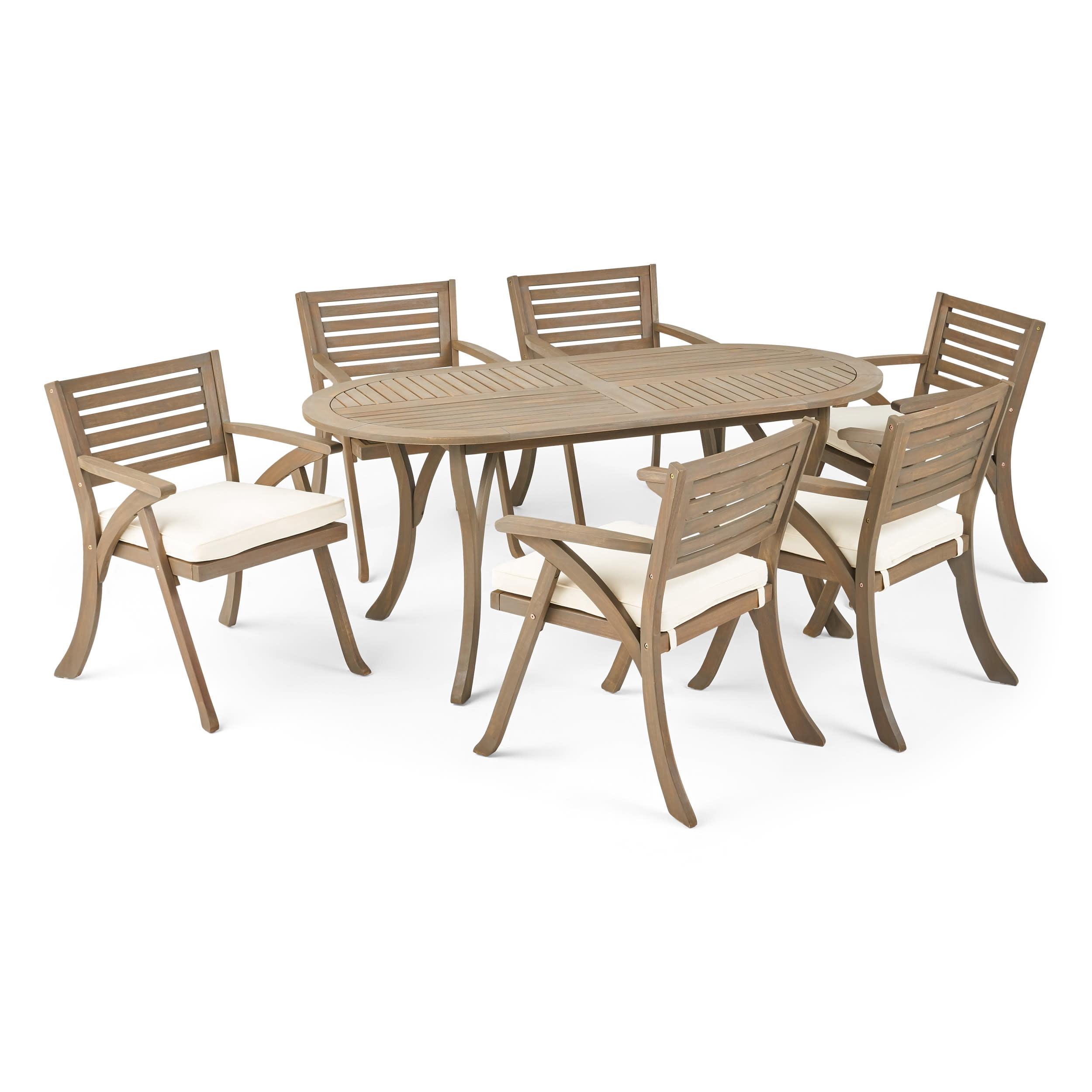 Rosecliff Heights Jon 7 Piece Dining Set with Cushions