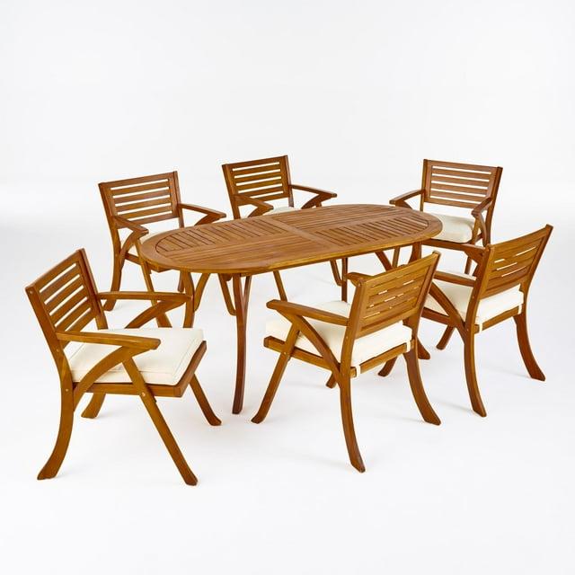 Rosecliff Heights Jon 7 Piece Dining Set with Cushions