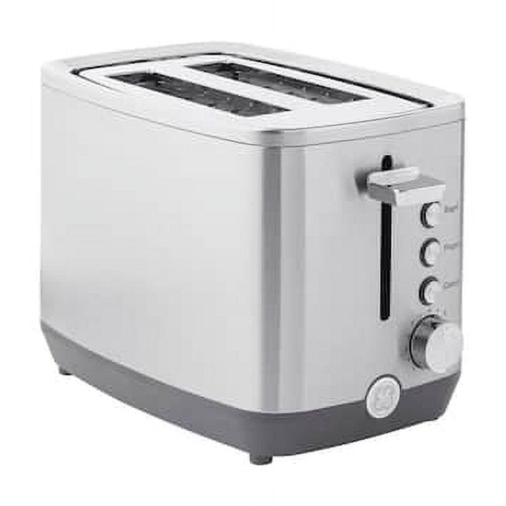 Stainless Steel 2-Slice Toaster with Wide Slots and Crumb Tray