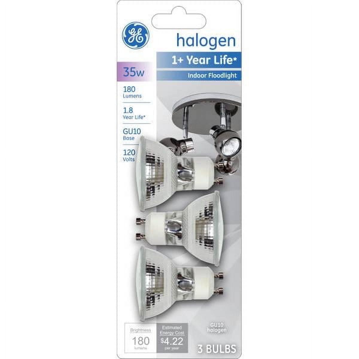 General Electric GU10 Halogen 35W Indoor Floodlight Bulb, (3 Pack)