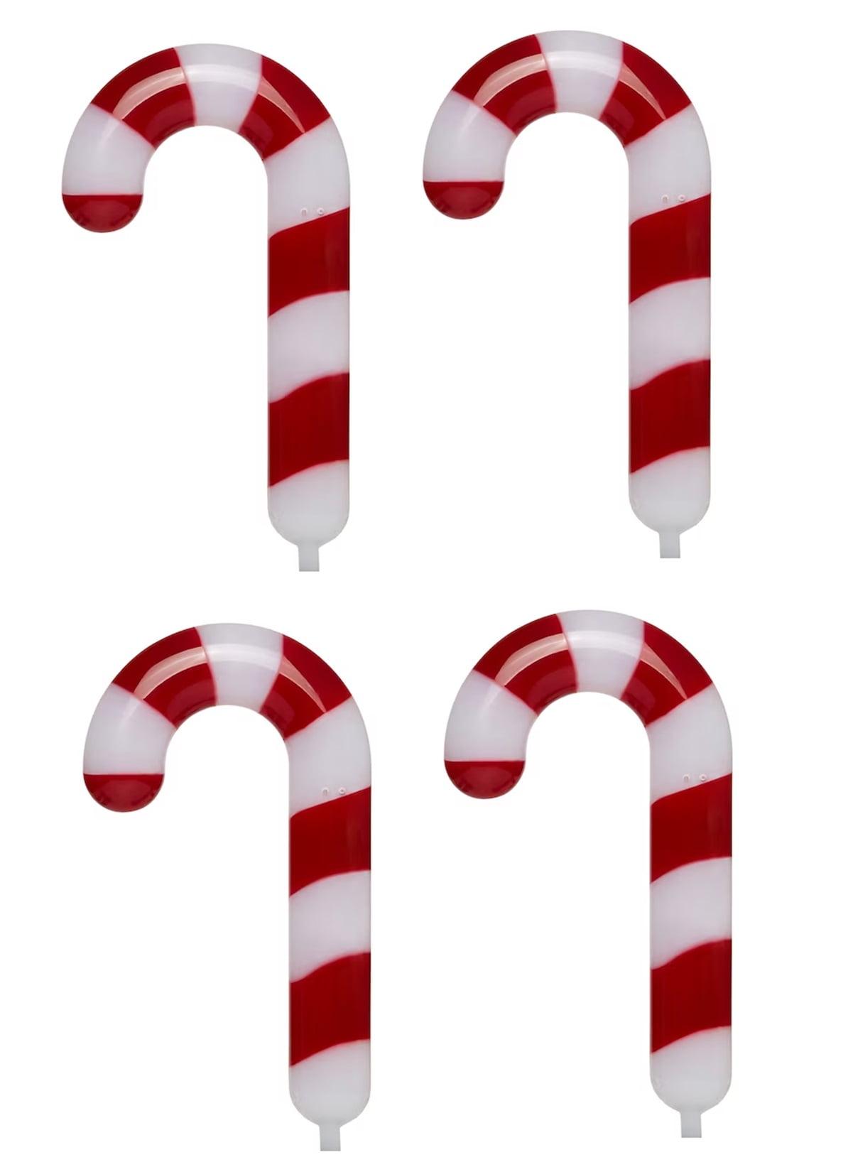 Warm White LED Candy Cane Christmas Pathway Lights Set