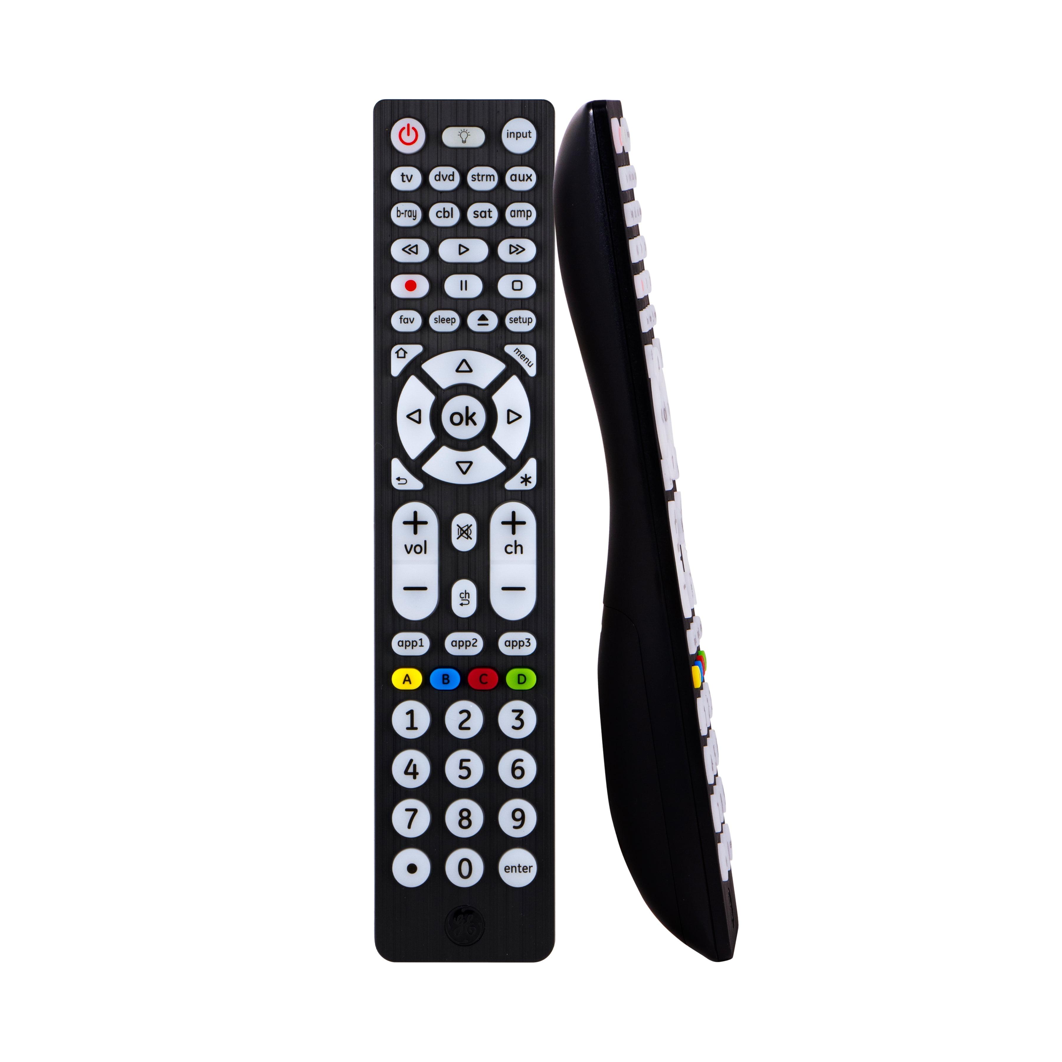 Brushed Black Universal Remote with LED Backlit Keypad