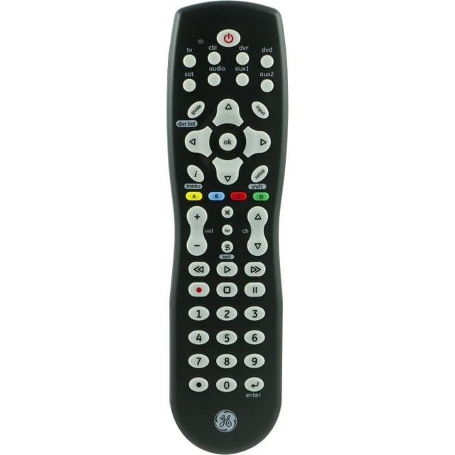 GE 8-Device Universal TV Remote Control in Black, 33715