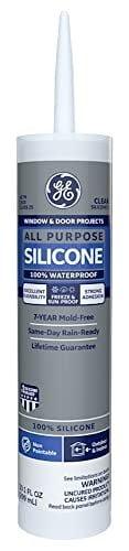 GE Supreme Silicone Window & Door Sealant, Pack of 1, Clear 10.1 fl oz Cartridge