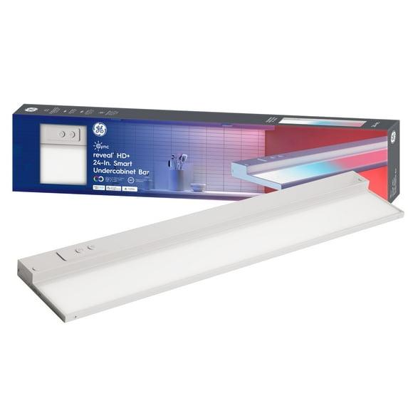 GE Household Lighting 24" Undercabinet Light Fixture: LED, 1500 Lumens, 3000K, Multicolored, Push Button, Plastic, 5-Year Warranty
