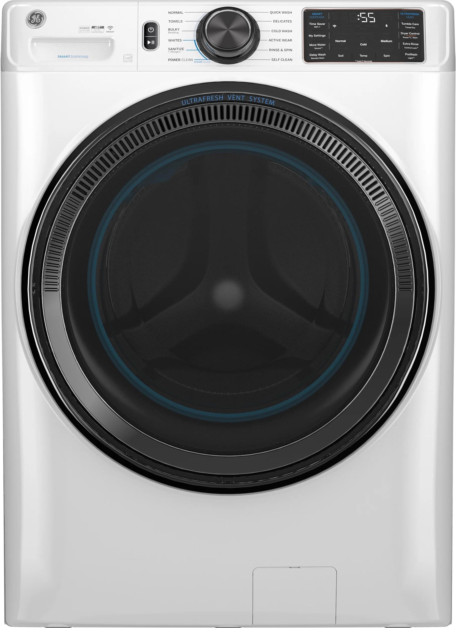 White 5.0 Cu. Ft. Smart Front Load Steam Washer