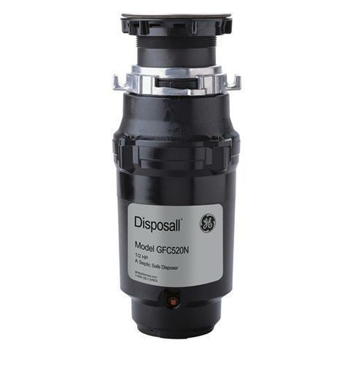 Black Continuous Feed Food Waste Disposer with Galvanized Steel Body