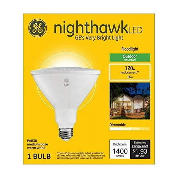 GE Ultra Bright LED Floodlight Bulb, 120 Watt Eqv, Warm White, PAR38 Outdoor Bulb, 13 year