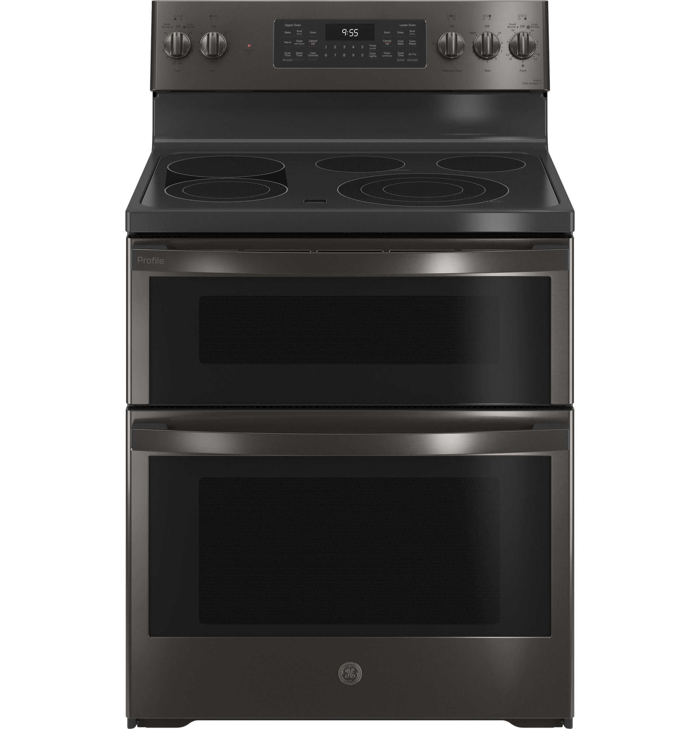 30" Black Stainless Smart Freestanding Electric Double Oven Range