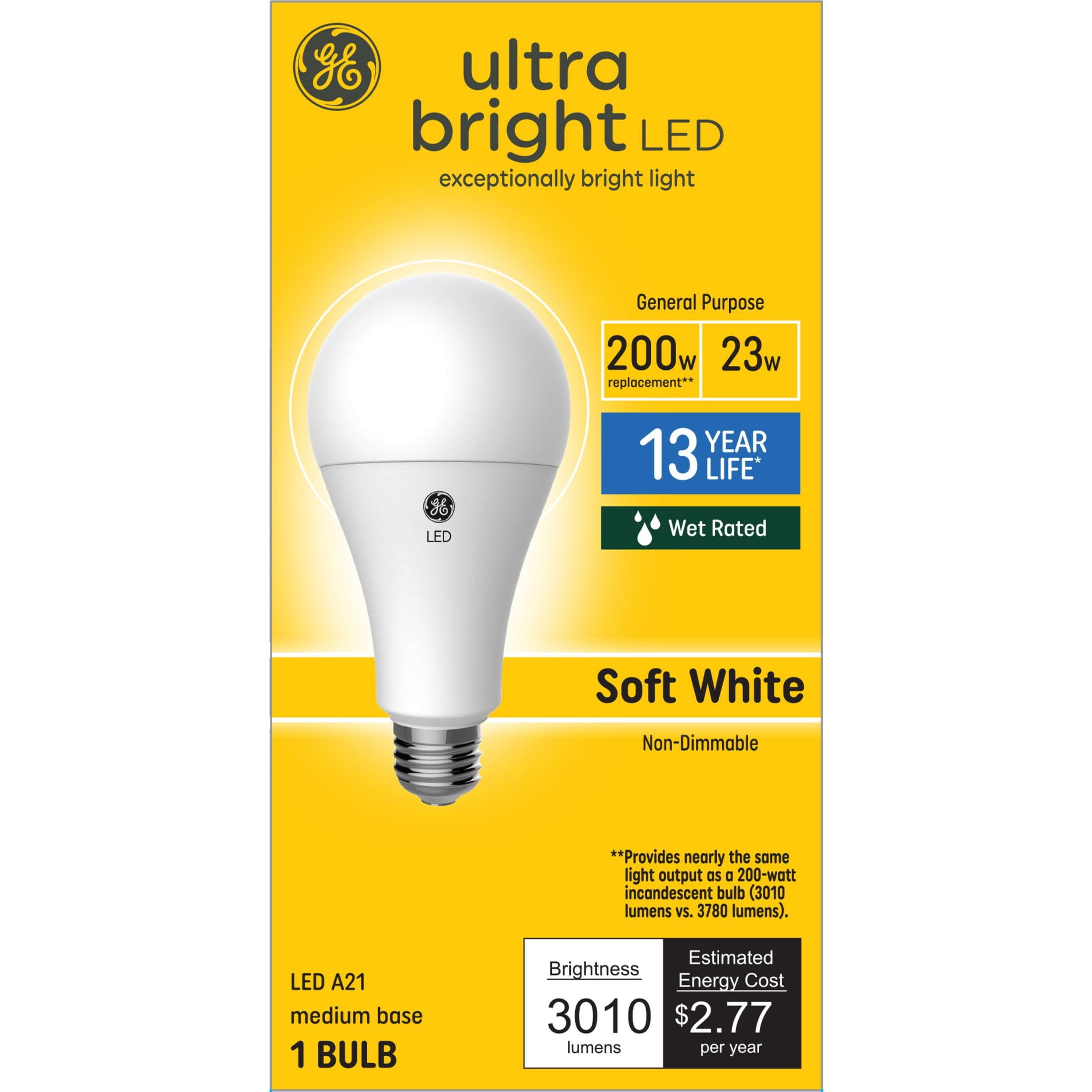 GE 200W Soft White A21 LED Bulb with E26 Base