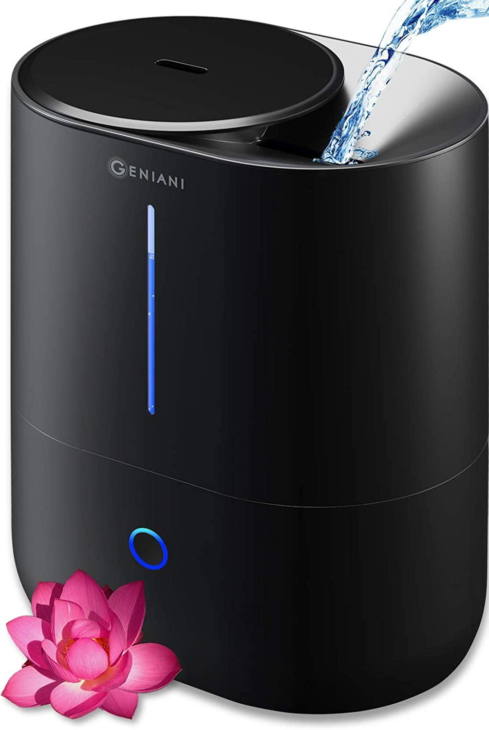 Huron Large Cool Mist Humidifier 4L Black