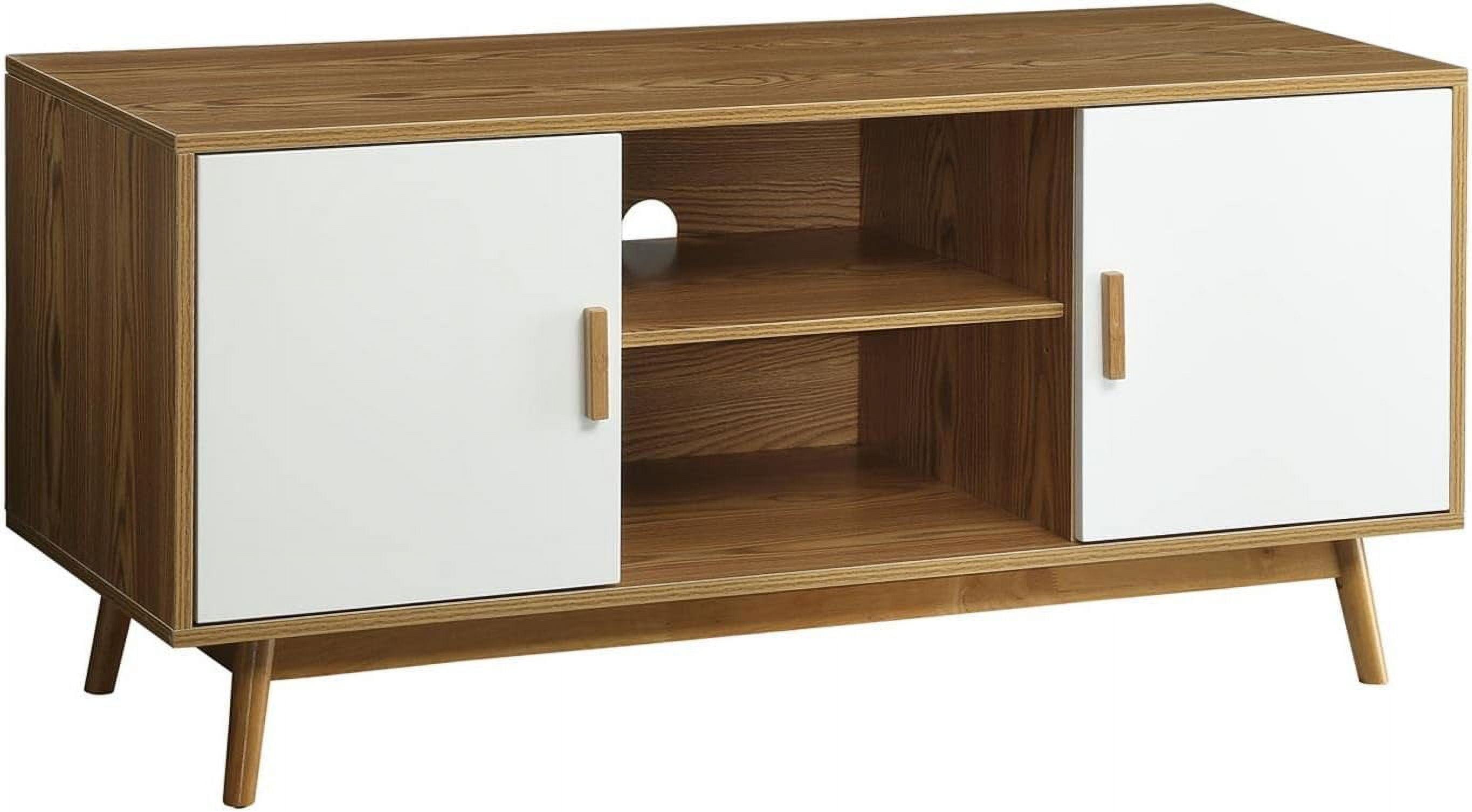 GEROBOOM Oslo TV Stand  Woodgrain / White