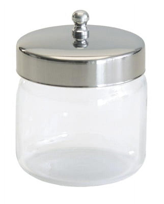 Classic Clear Flint Glass Apothecary Jar Set with Aluminum Lids, 12 Pack