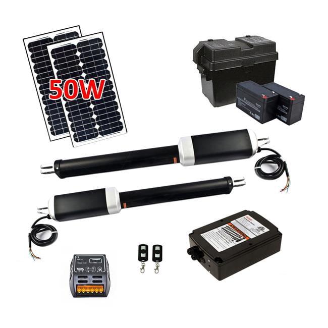 GG1300USOL ETL Listed Solar Kit Swing Gate Opener For Dual Gates Up To 1300-lb