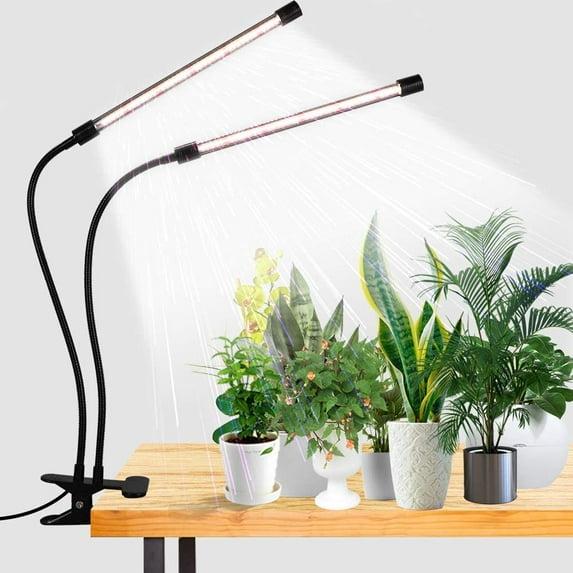 JSOT LED Grow Light, 6500K Full Spectrum Clip Plant Growing Lamp with White Red LEDs for Indoor Plants, 3/6/12H Timer & 10 Dimmable Levels