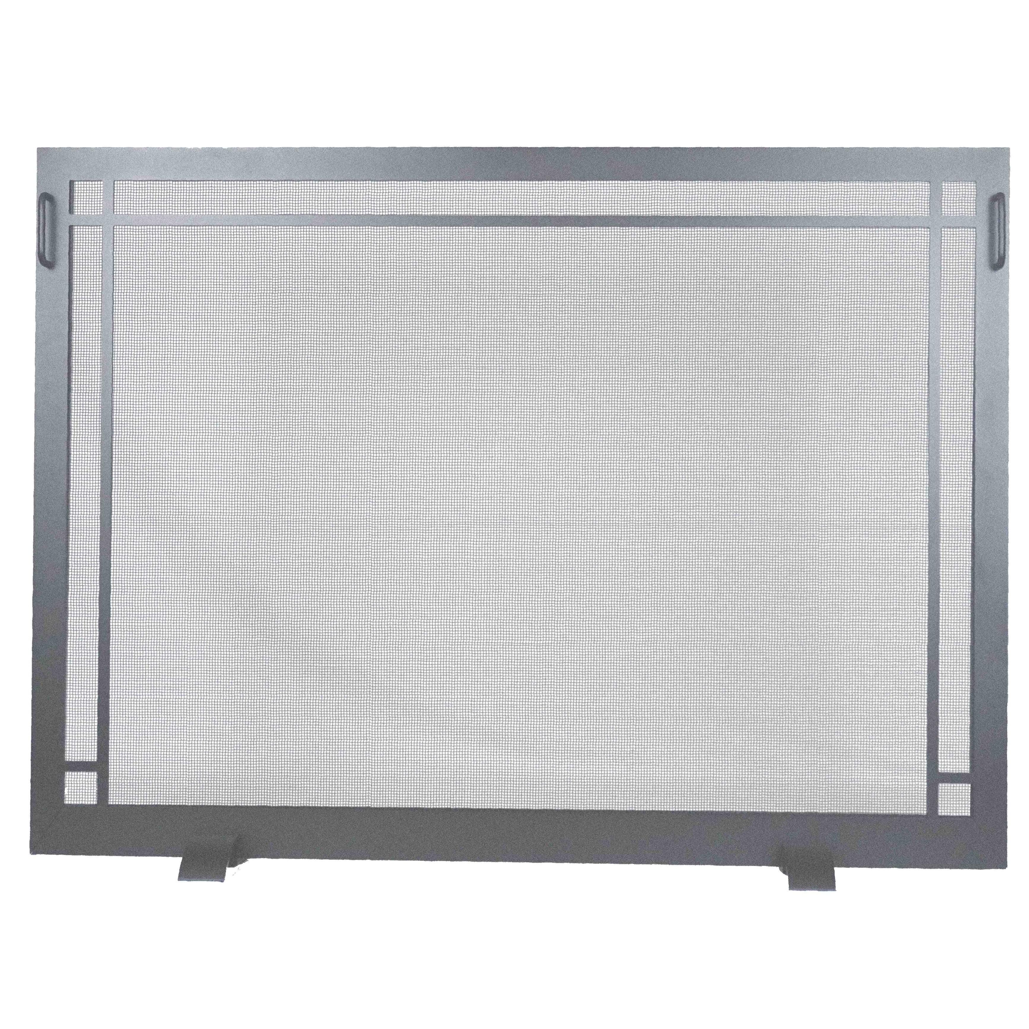 GHP Group Inc Design Specialties Dark Pewter Craftsman Fireplace Screen 43 X 32