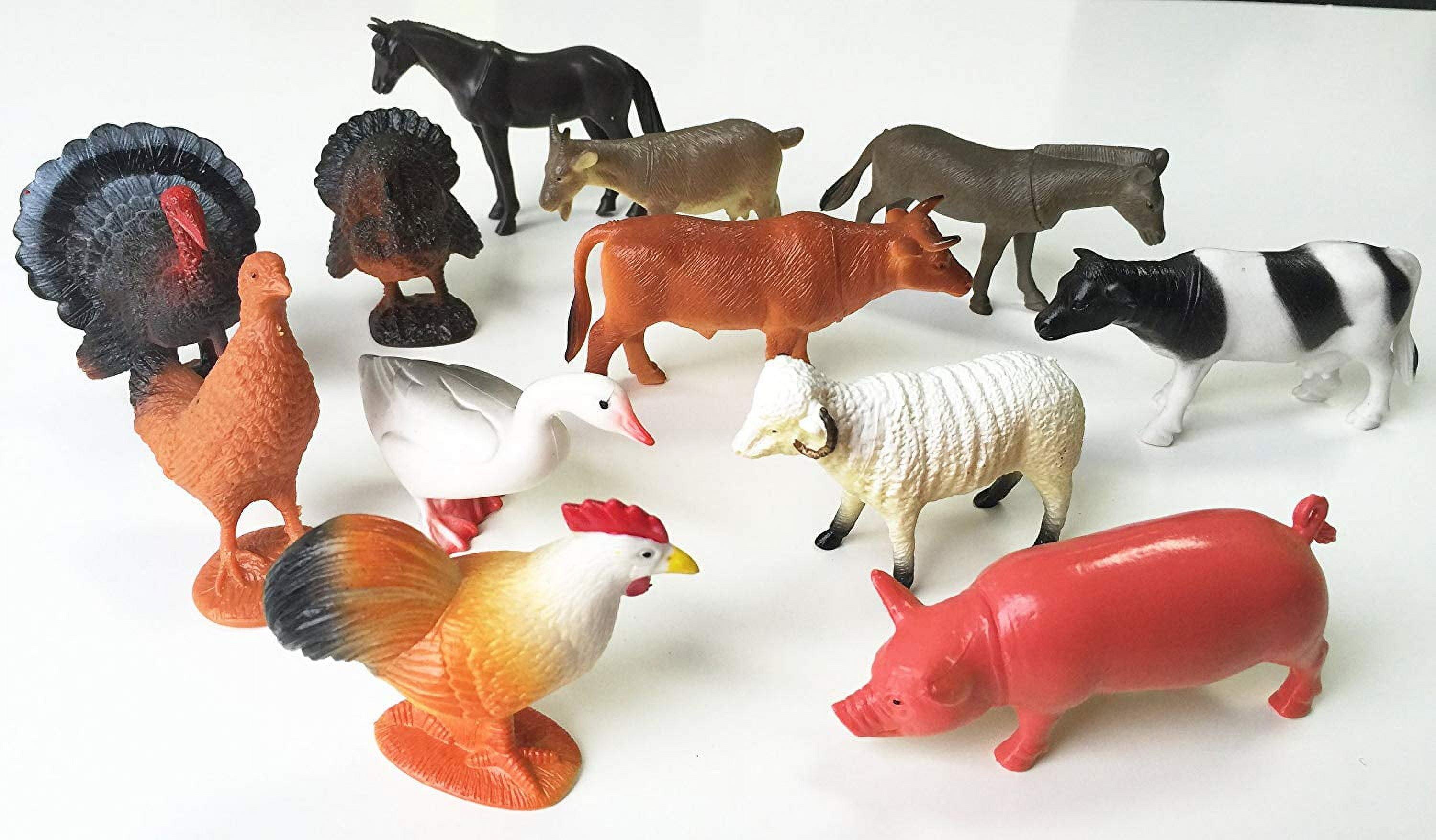 Large Realistic Farm Animal Toy Figures Set