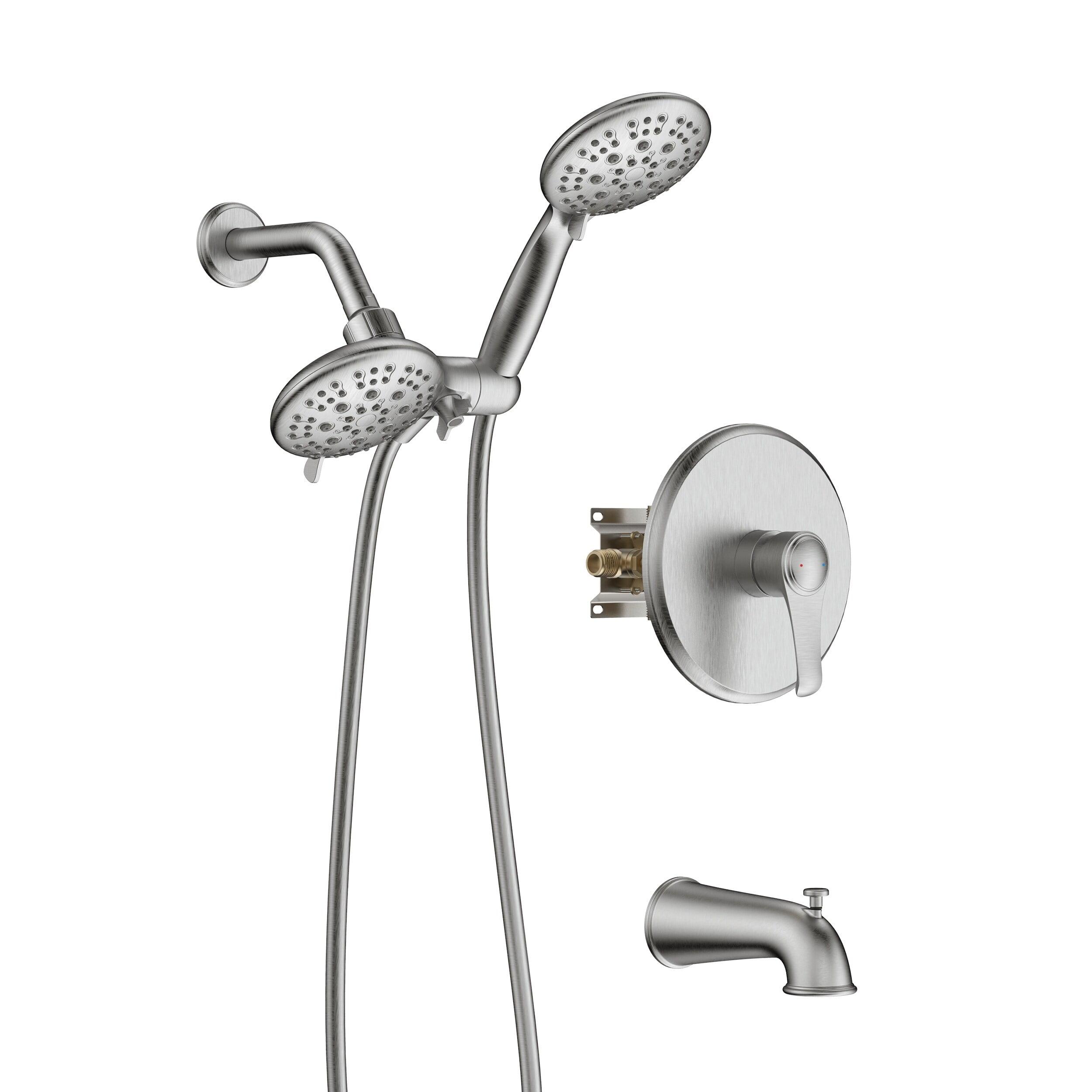 Brushed Nickel Multi-Head Wall Mounted Shower System