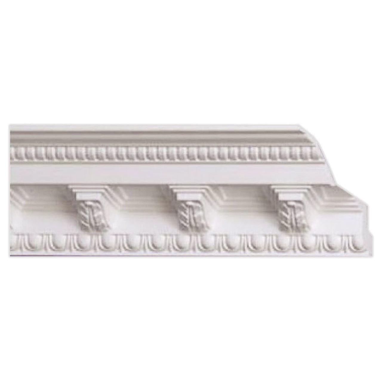 GK19 - Corbels Crown Molding Glue-up 6.5 ft. in Plain White ( 32.5 Ln. ft / Pack) - 5 Pieces