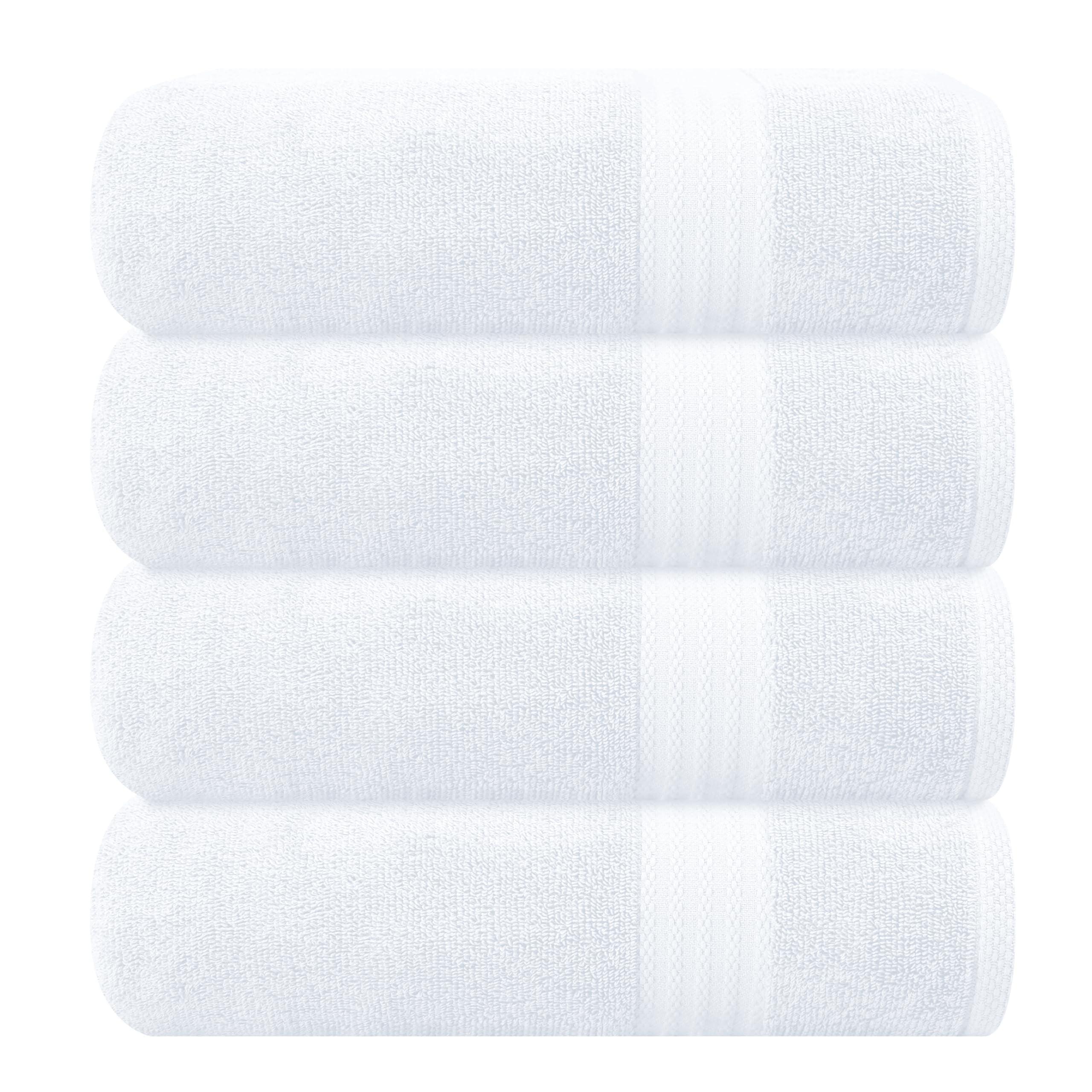 White Ultra Soft Cotton 4 Pack Bath Towel Set