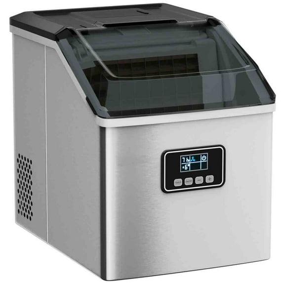 Calorful 48 Lbs Stainless Self-Clean Ice Maker With LCD Display