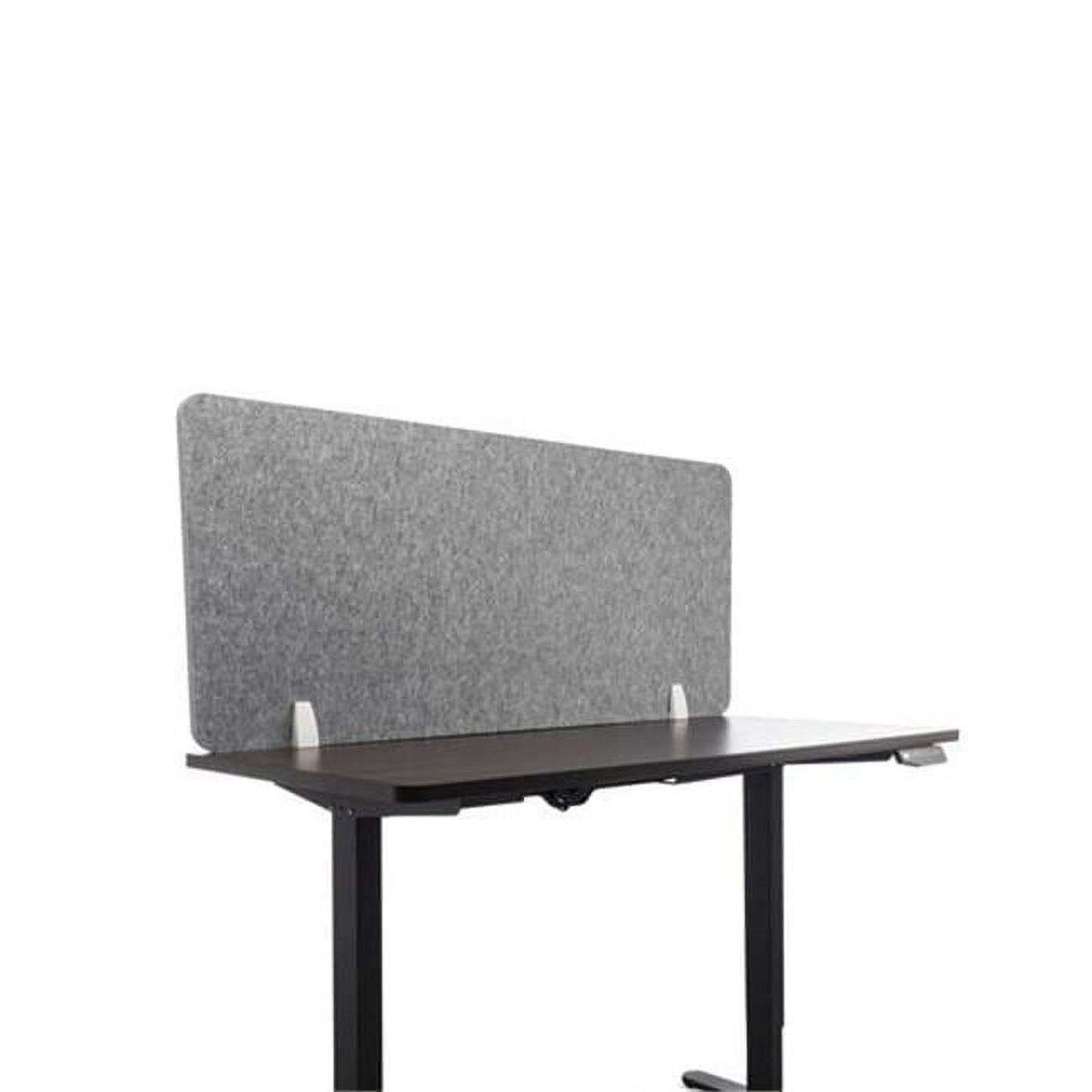 Lumeah Desk Screen Cubicle Panel and Office Partition Privacy Screen, 54.5 x 1 x 23.5, Polyester, Gray