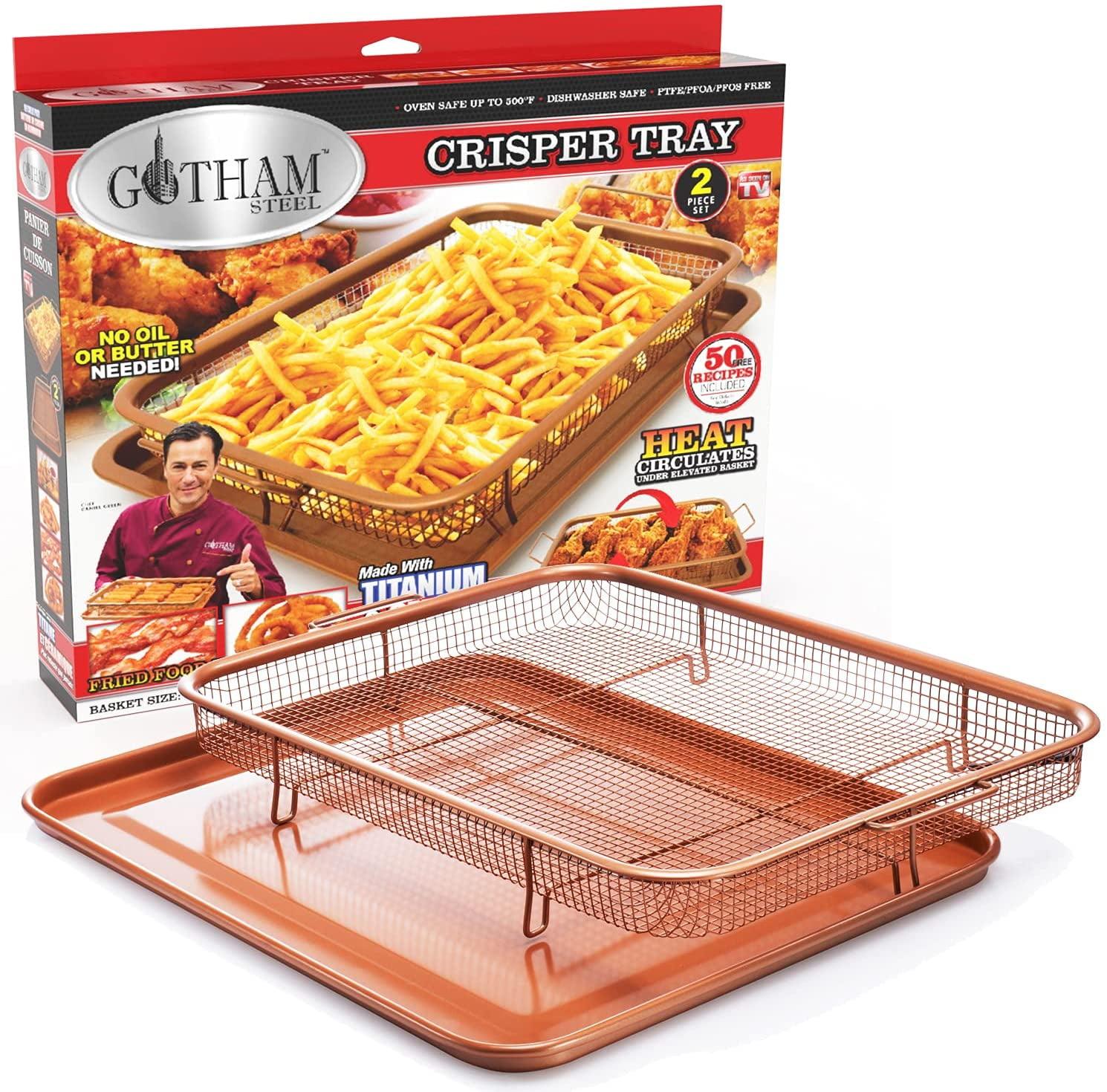 Copper Nonstick Aluminum Air Fryer Crisper Tray Set