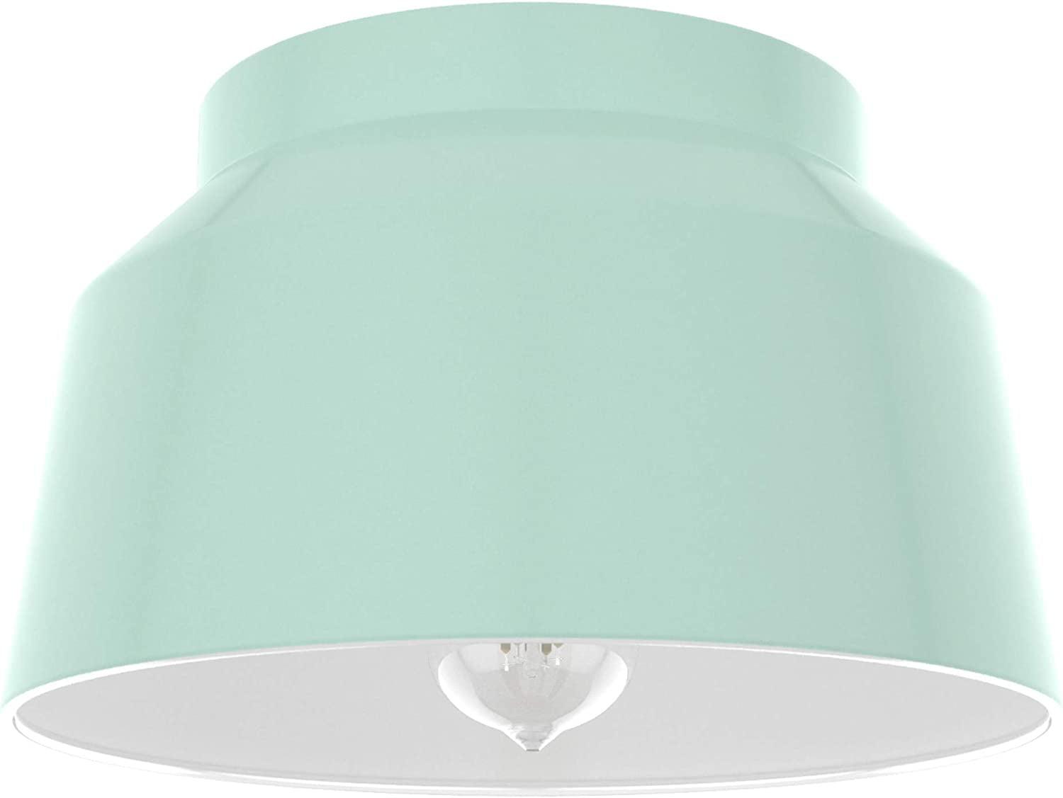 Cranbrook Mid-Century Modern Mint Flush Mount Light