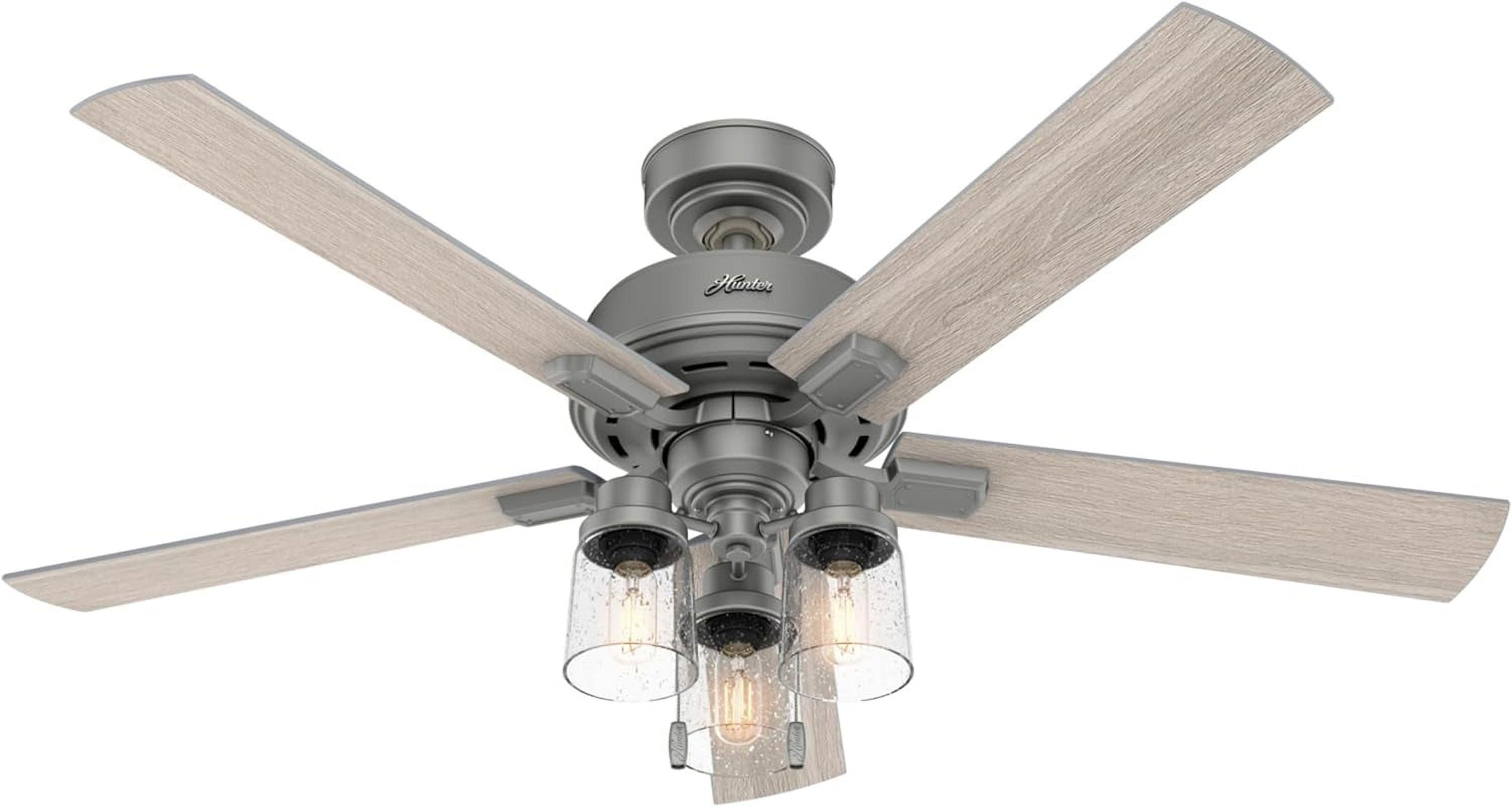 52" Hartland 5 - Blade Standard Ceiling Fan with Pull Chain and Light Kit Included