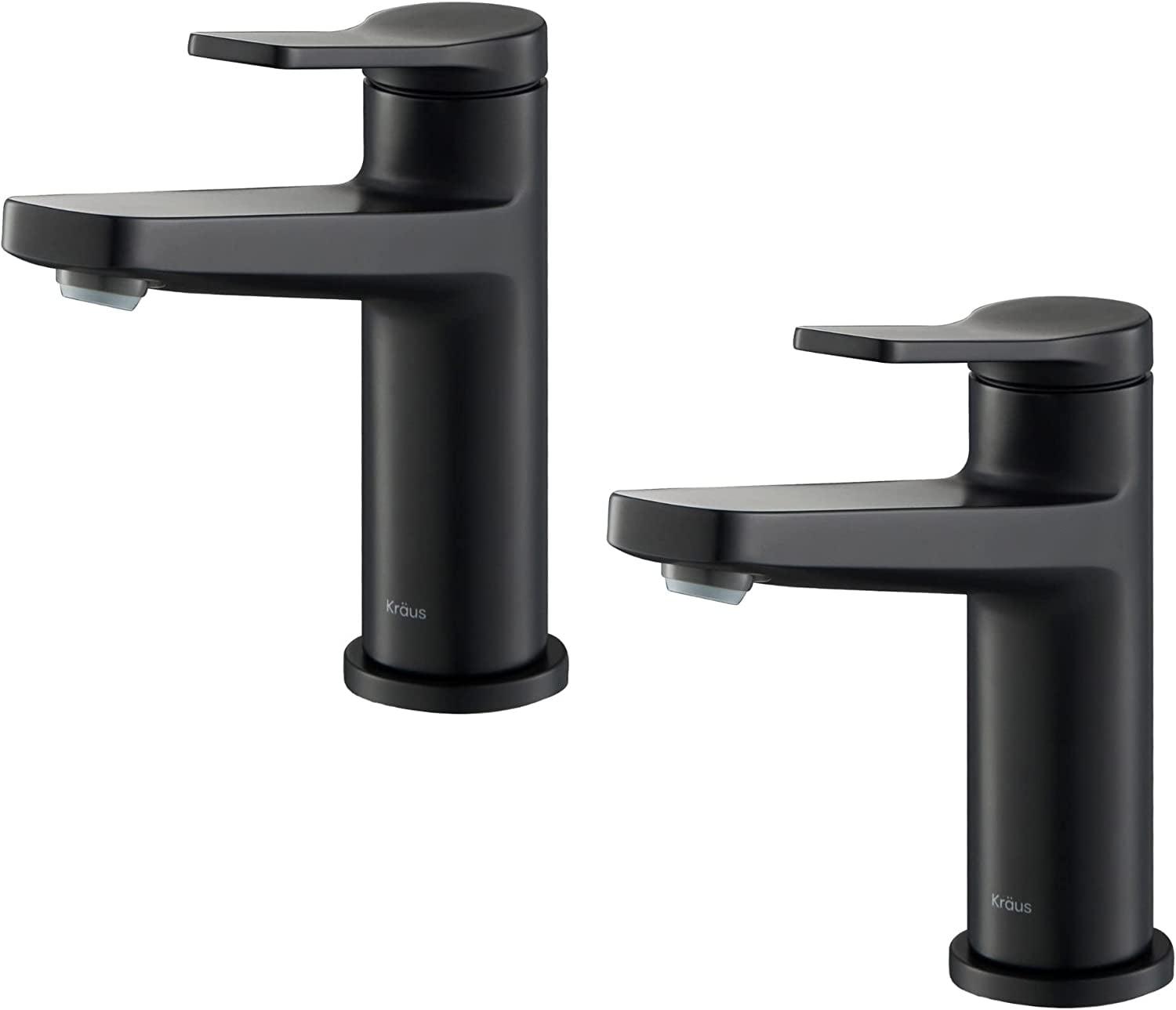 Elegant Matte Black Stainless Steel Single Handle Bathroom Faucet