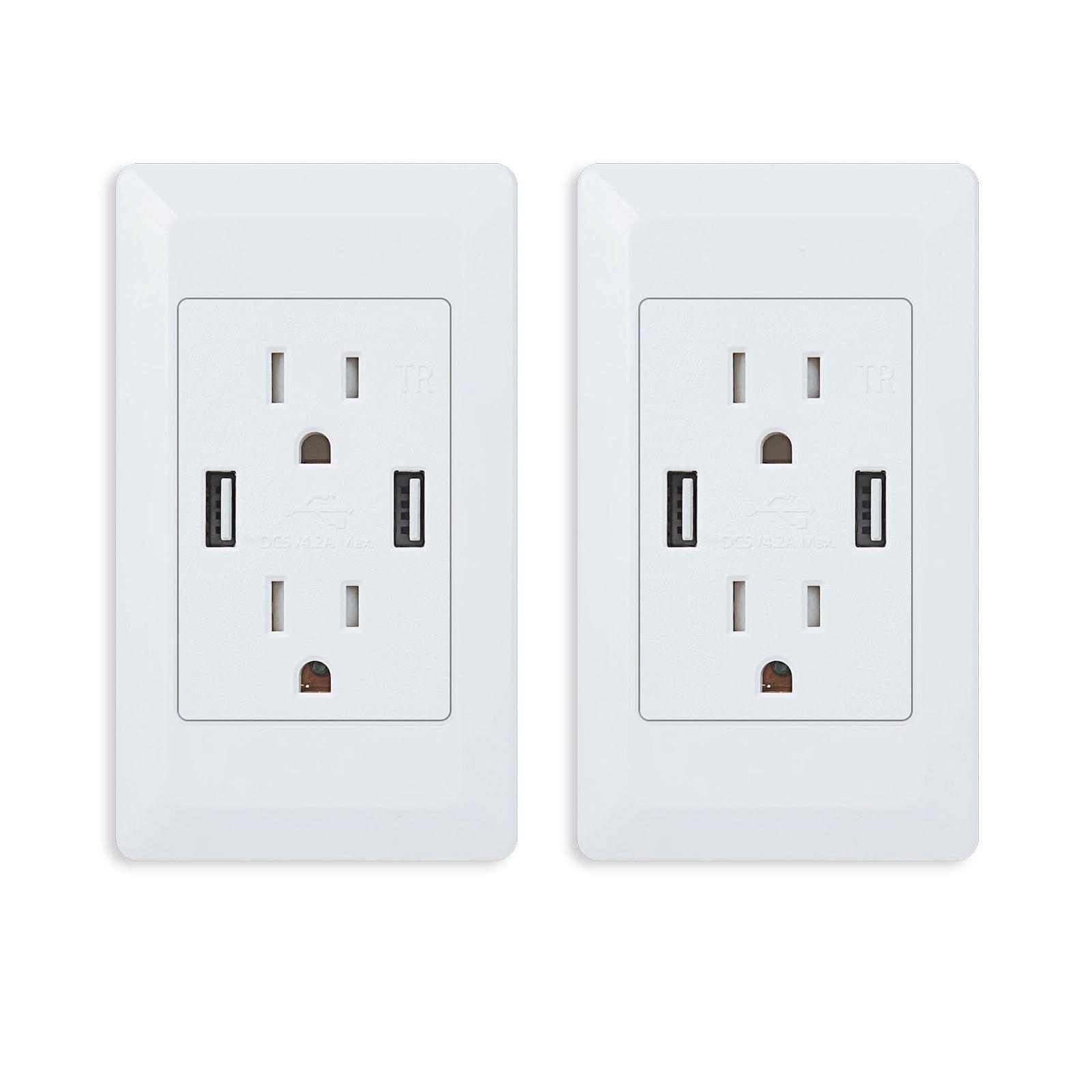 15 Tamper Resistant Duplex Outlet with USB Port