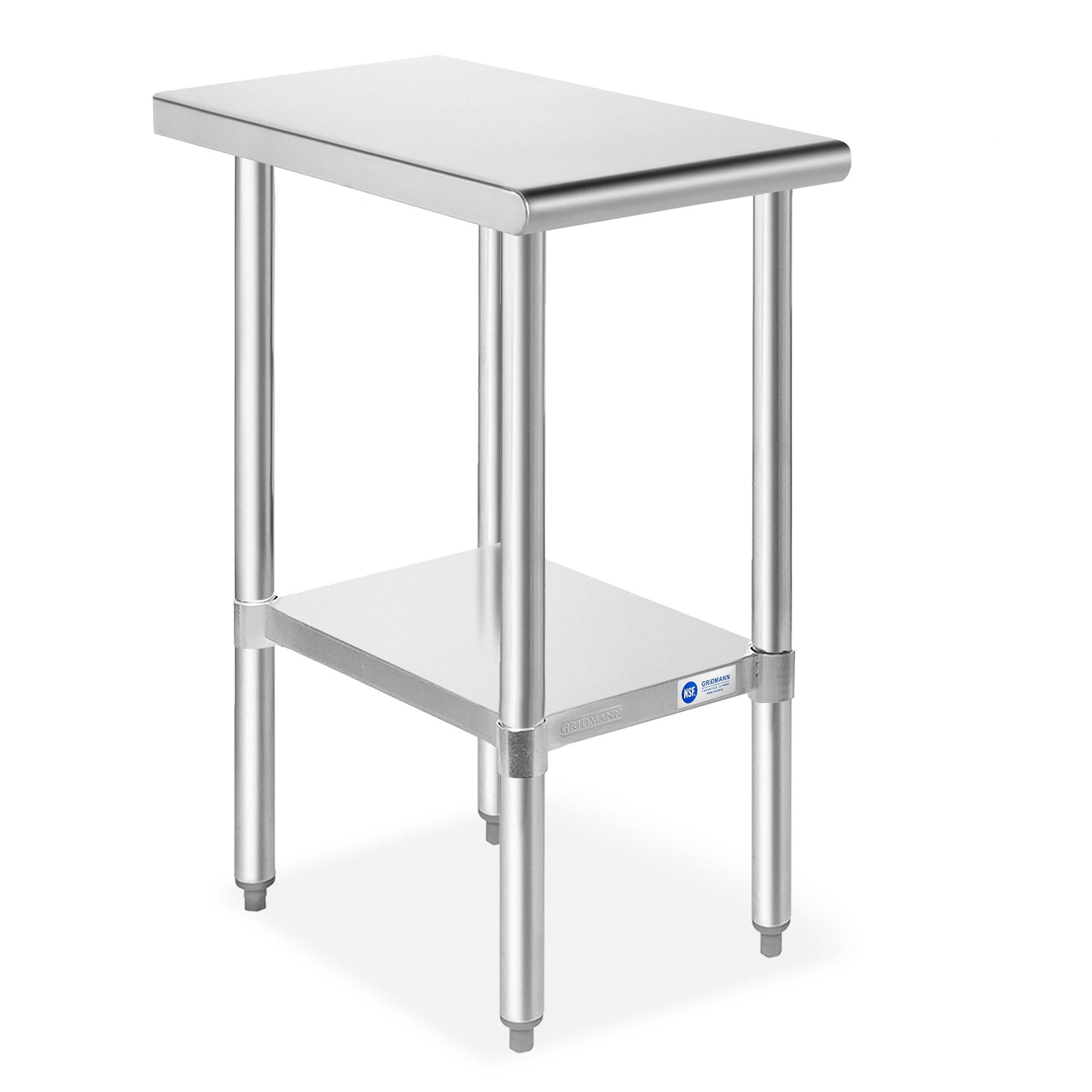 NSF Stainless Steel Commercial Prep Table By GRIDMANN