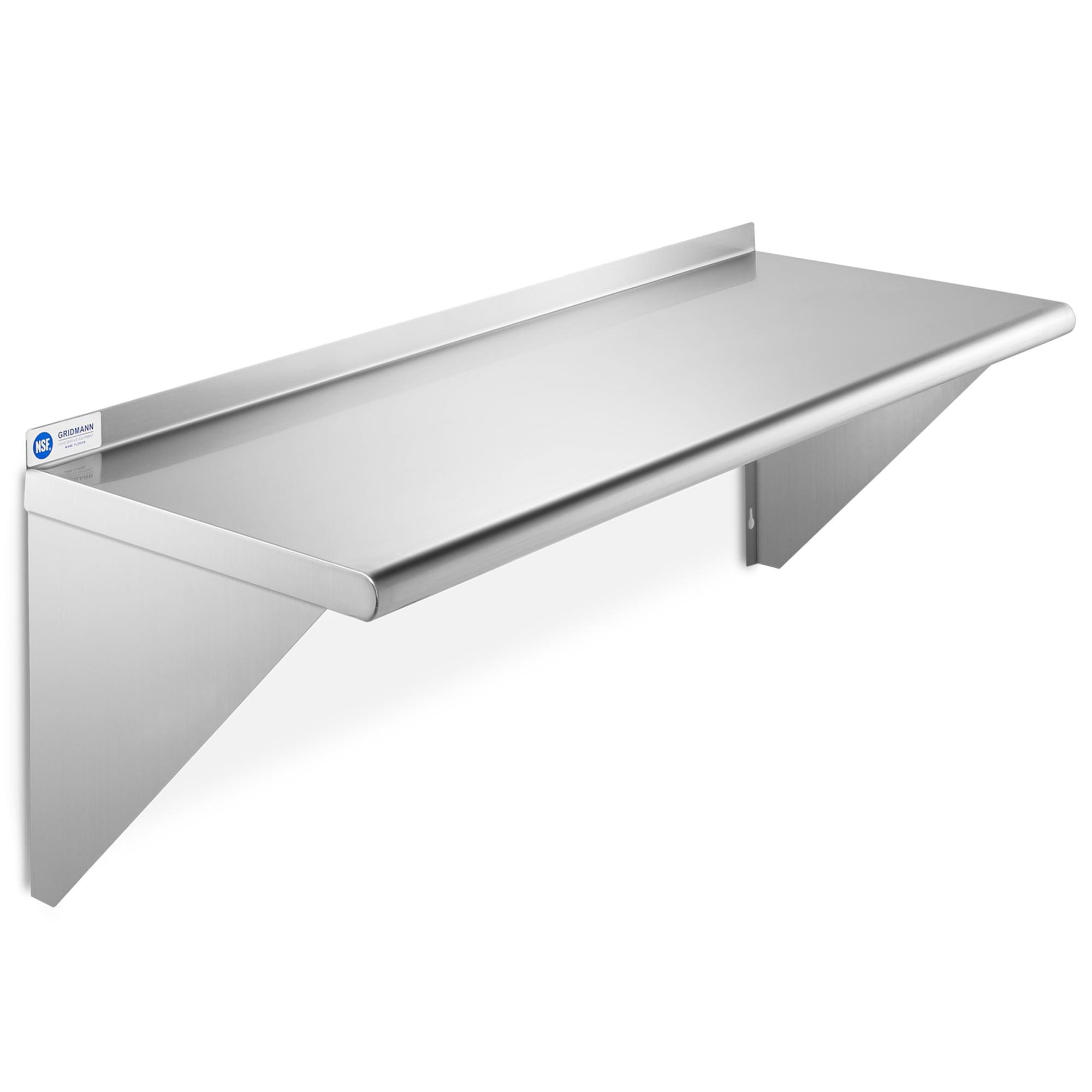 NSF Stainless Steel Wall-Mount Shelf by Latitude Run