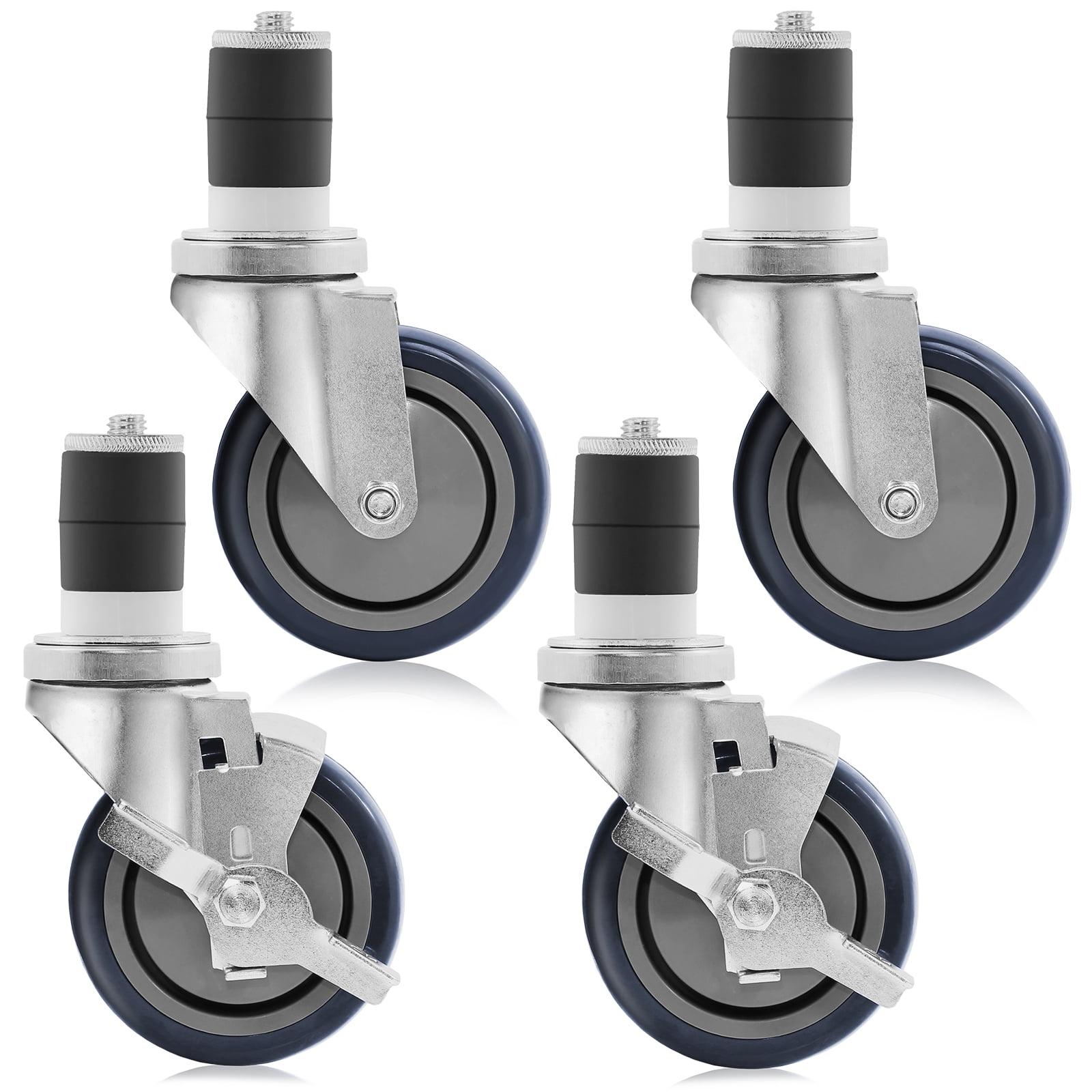 4" Caster Wheel Set for Commercial Prep Tables (Set of 4)