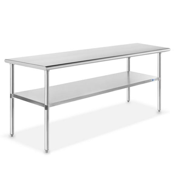 GRIDMANN 30" D x 34.5" H Stainless Steel Prep Station with Undershelf