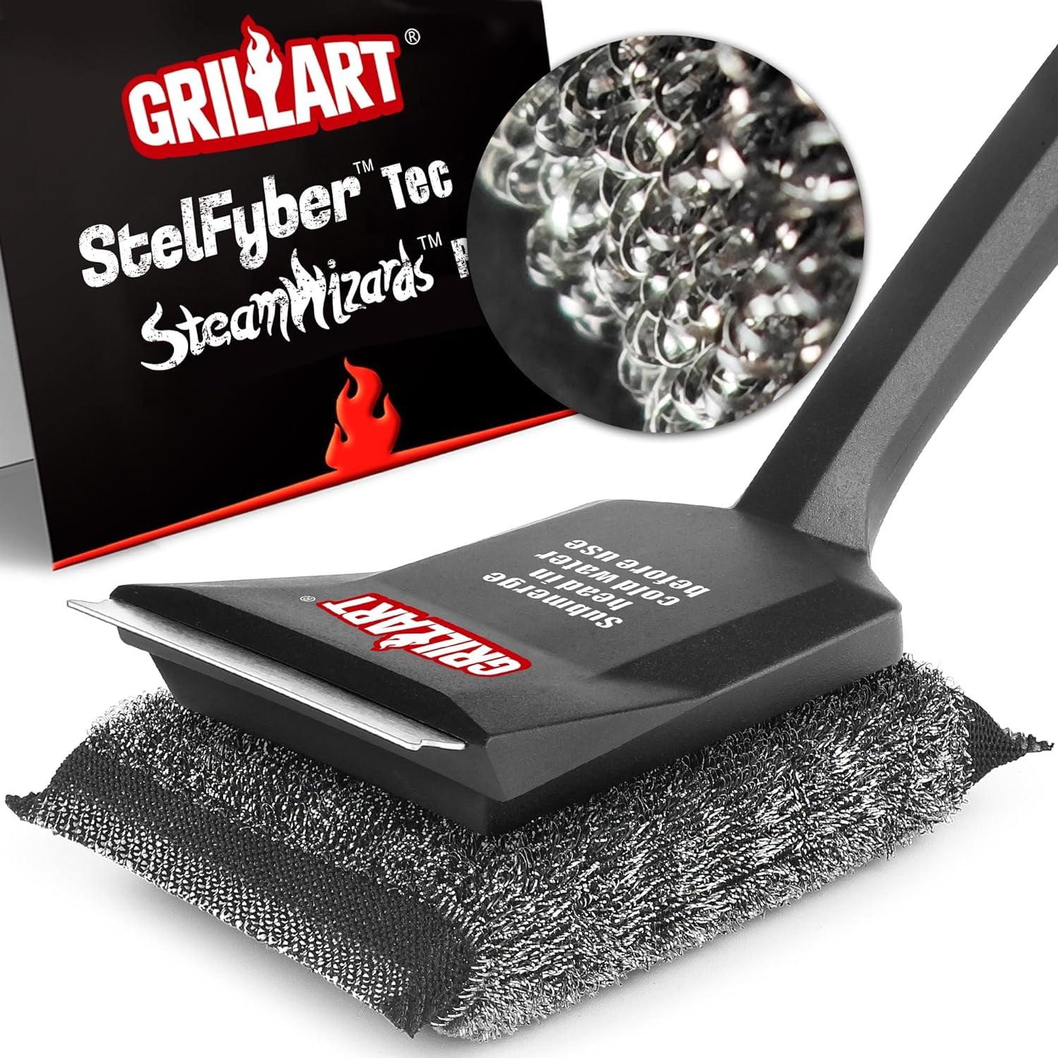 StelFyber Bristle-Free Grill Brush with Replacement Head